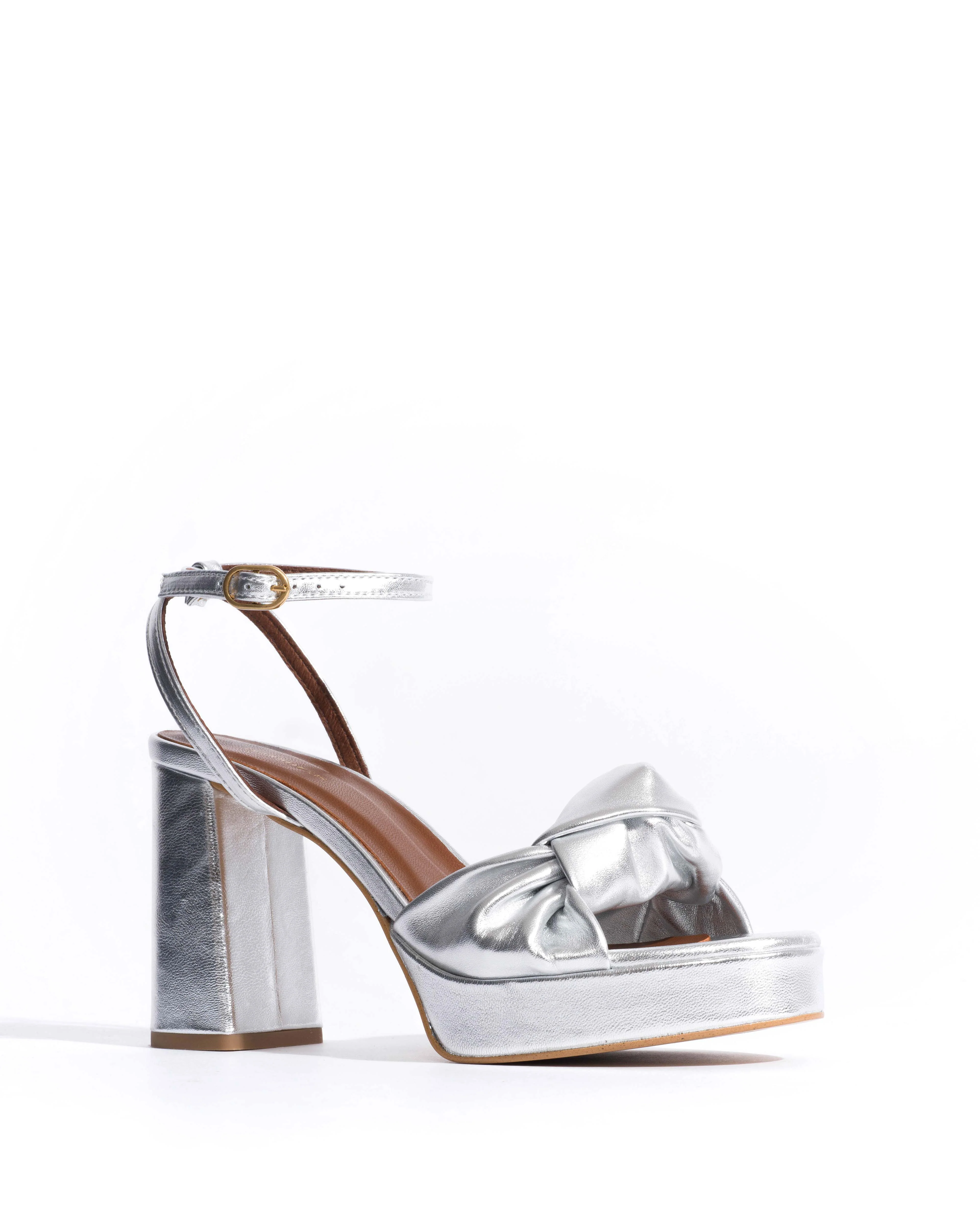 Aliza 85 platform Metallic goat Silver - Image 2