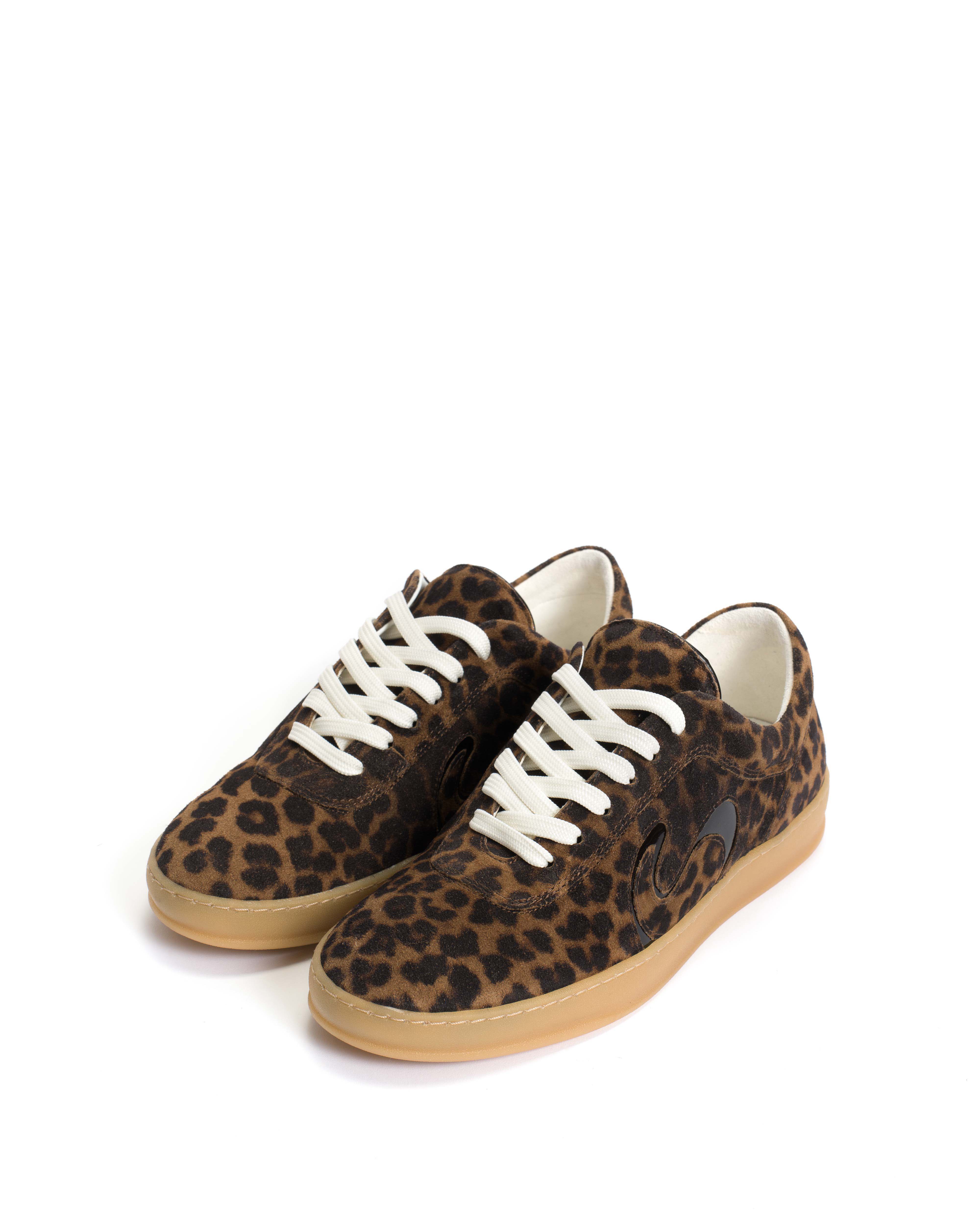 Blaire Calf suede print & polished soft calf Leopard & black - Image 2
