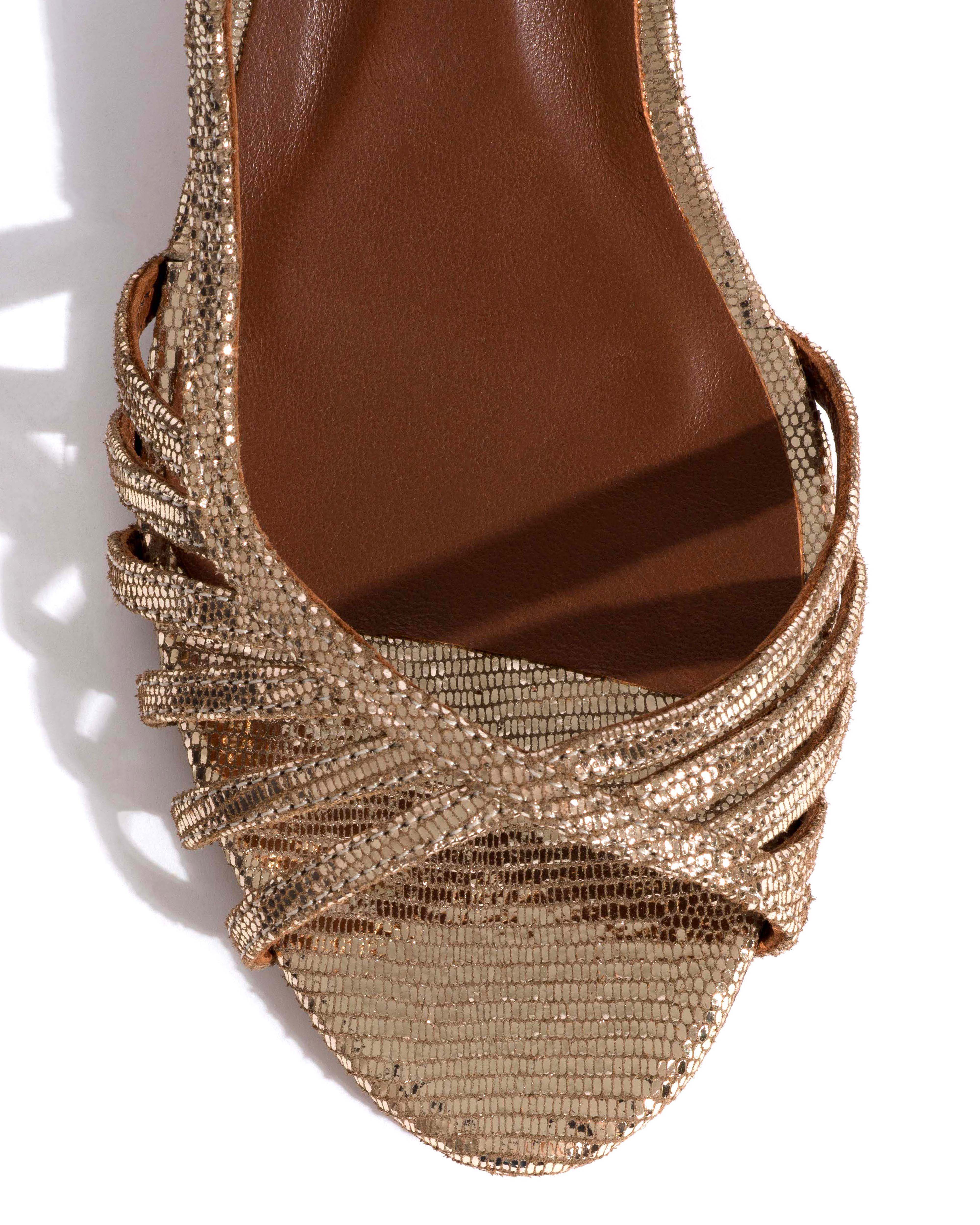 Carlota 40 Lizard metallic goat Vintage champagne - Image 5