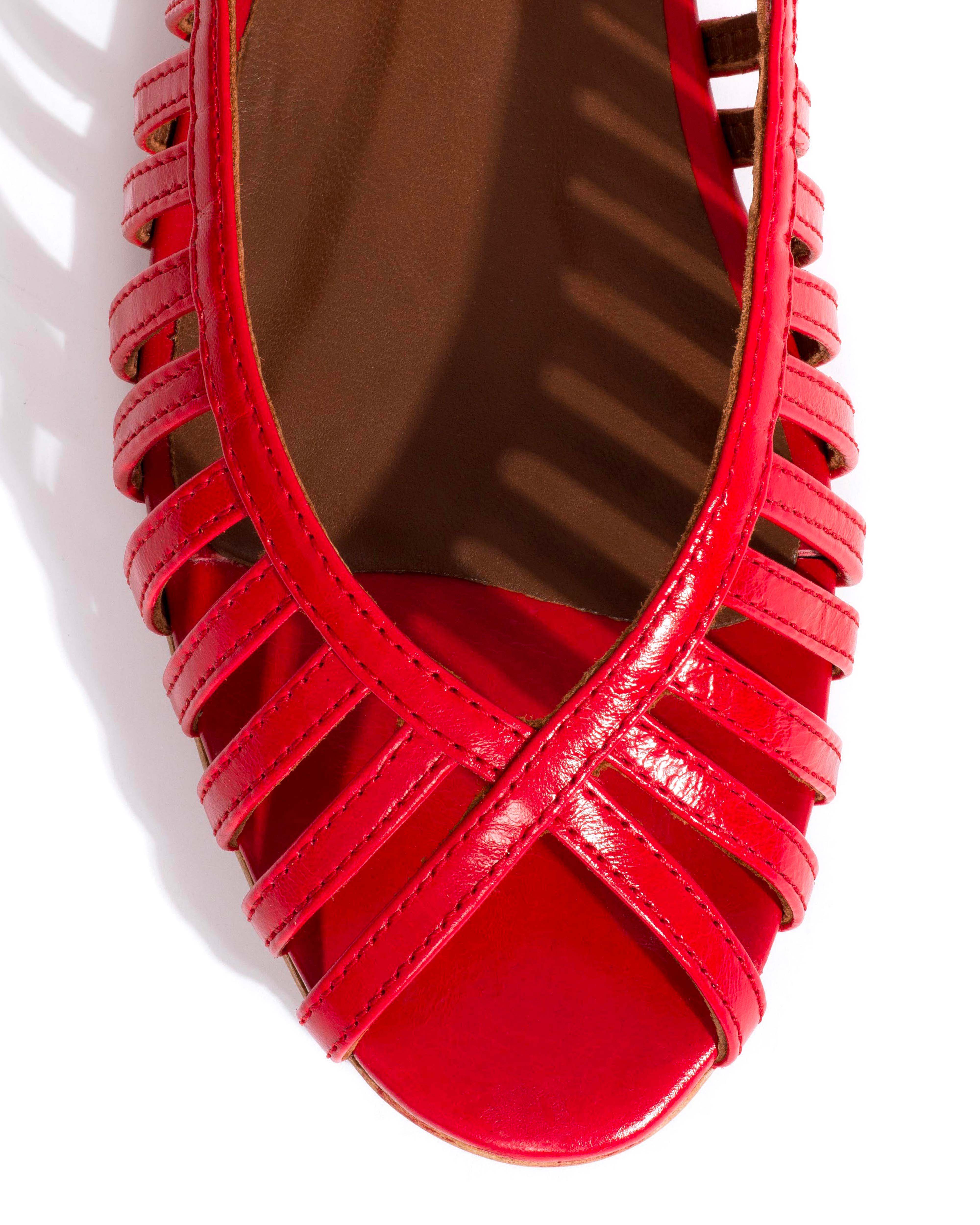 Carminho 10 Crinkled polished goat Scarlet - Image 5