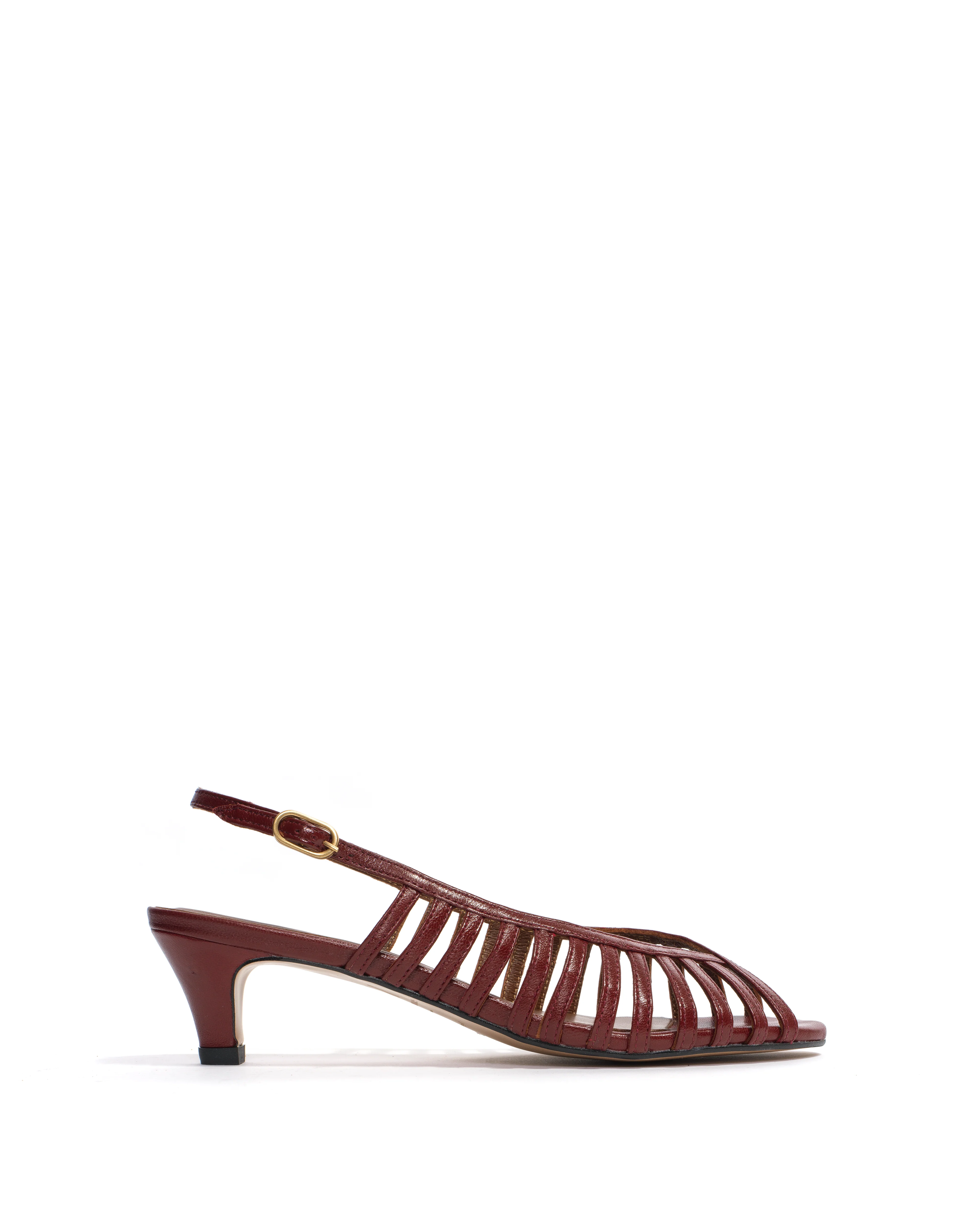 Carminho 40 stiletto Shiny lamb Pomegranate