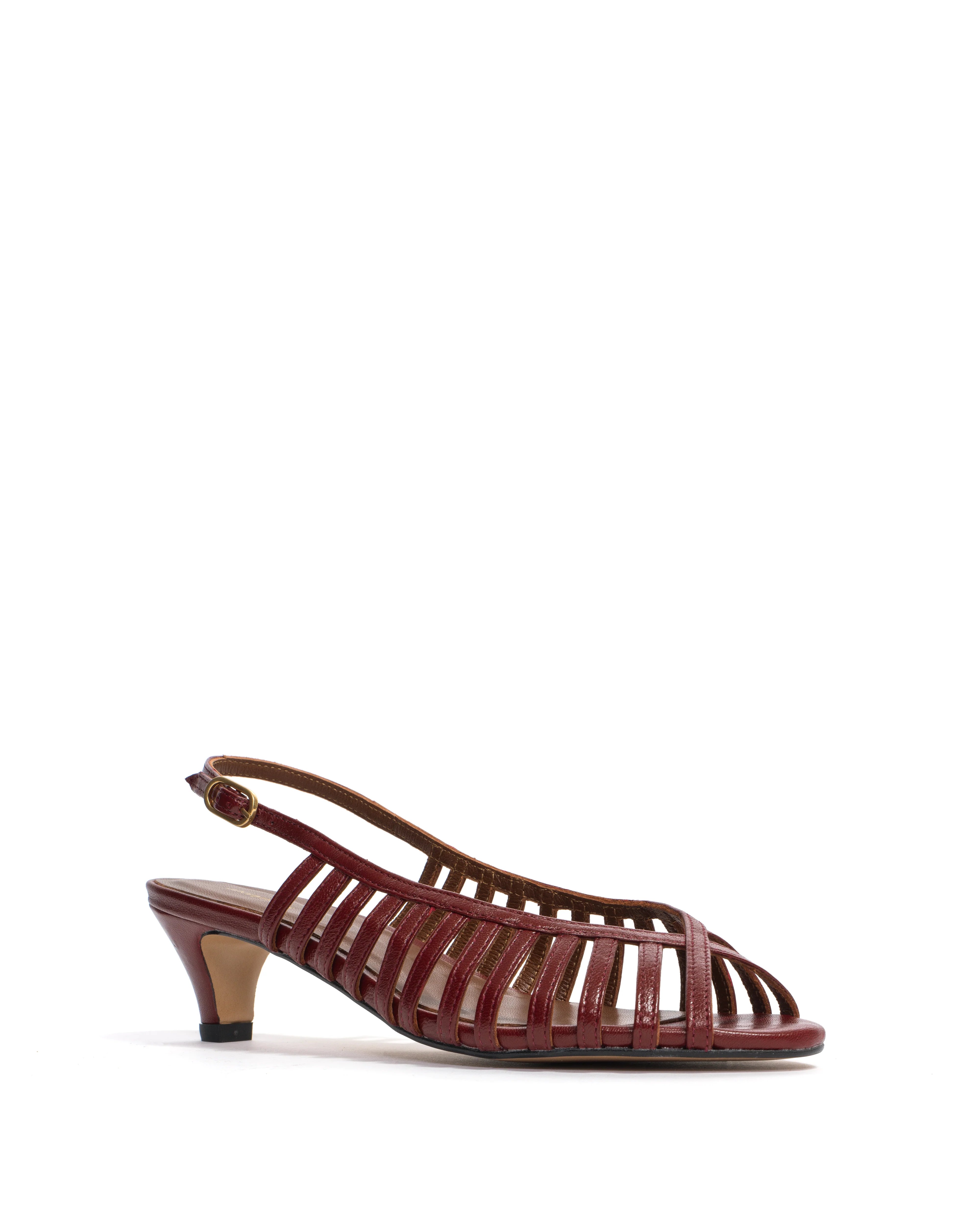 Carminho 40 stiletto Shiny lamb Pomegranate - Image 2