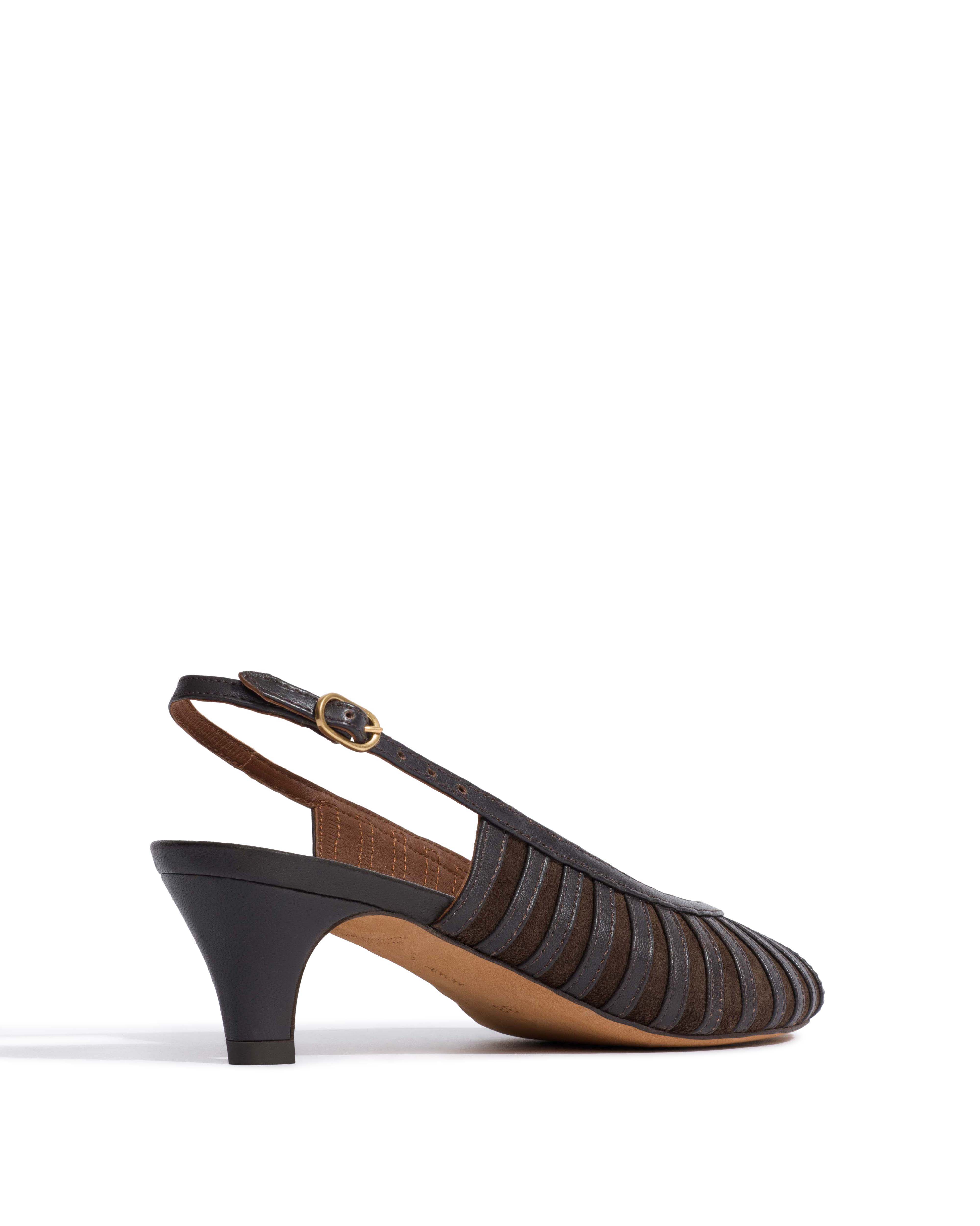 Carminho 40 suede Shiny lamb & suede leather Espresso brown & coffee brown - Image 3