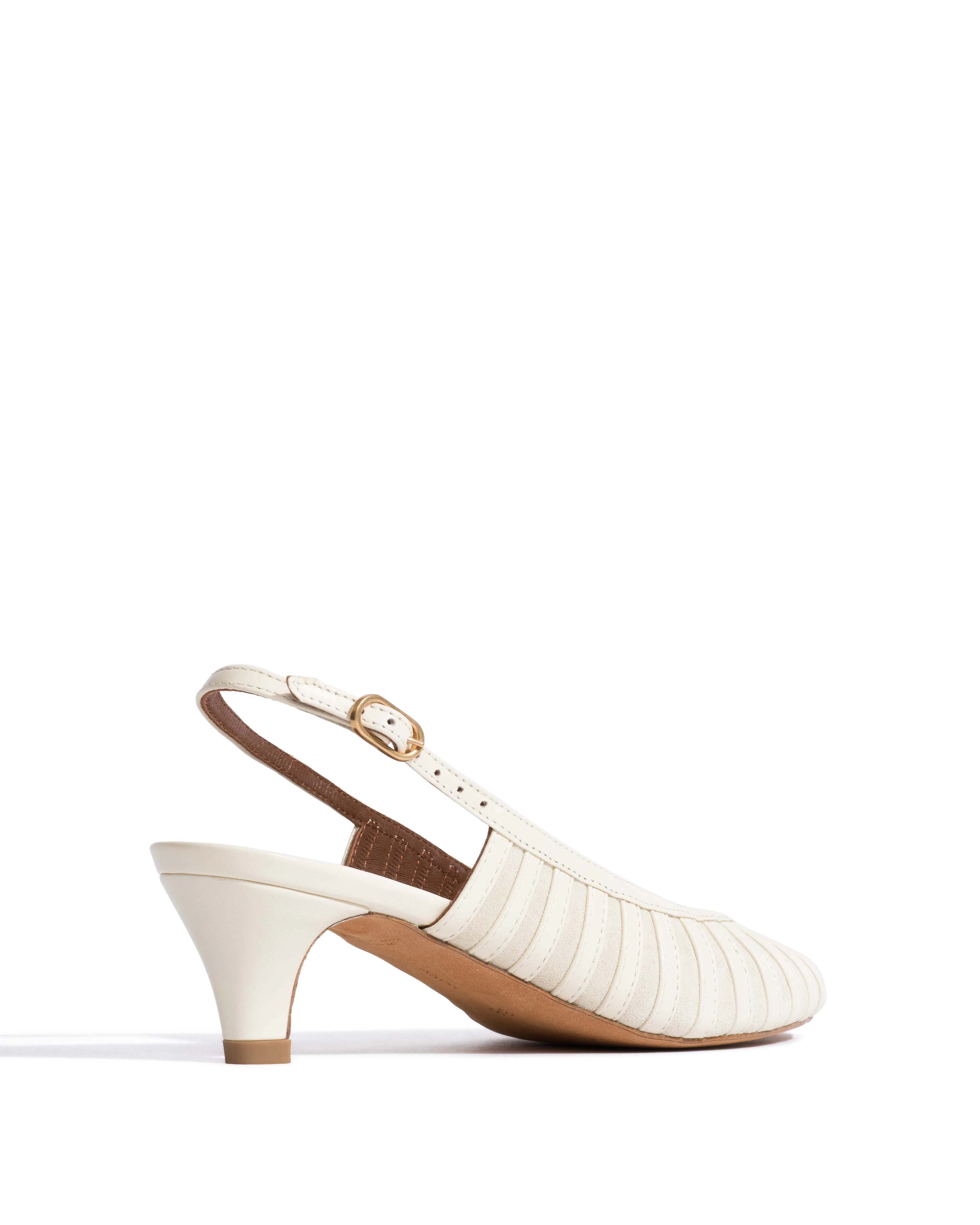 Carminho 40 suede Shiny lamb & suede leather White sand - Image 3