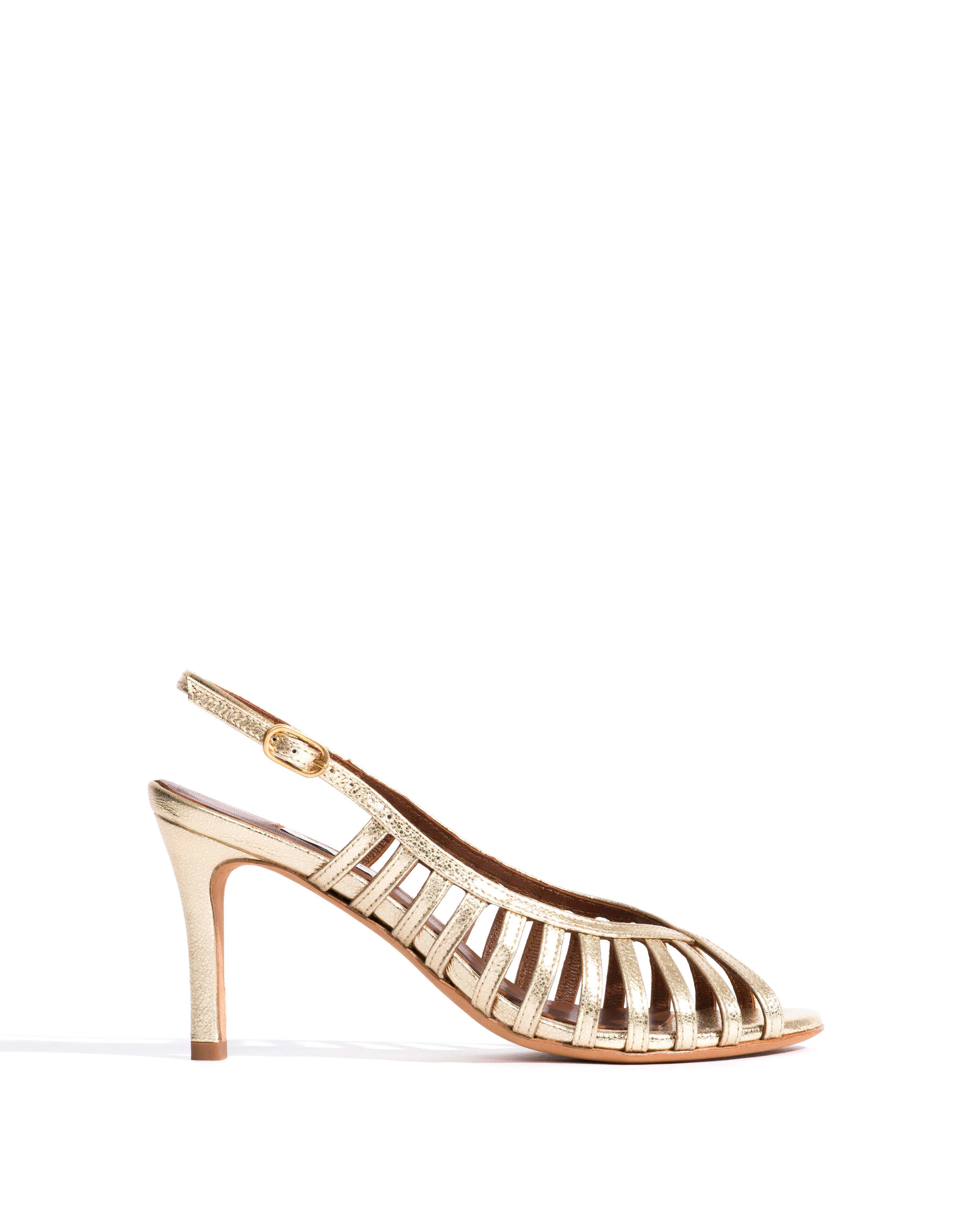 Carminho 75 Grained metallic goat Champagne