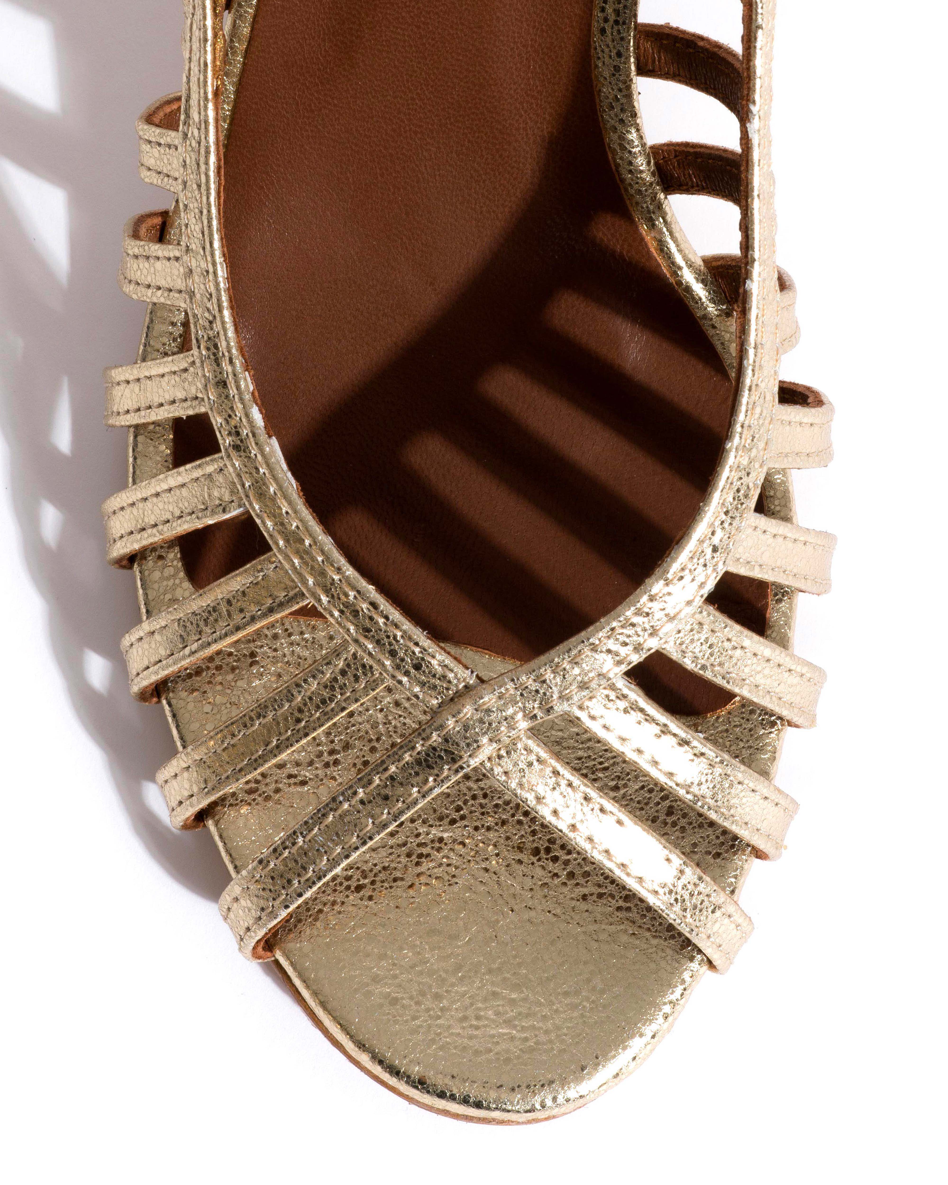 Carminho 75 Grained metallic goat Champagne - Image 5