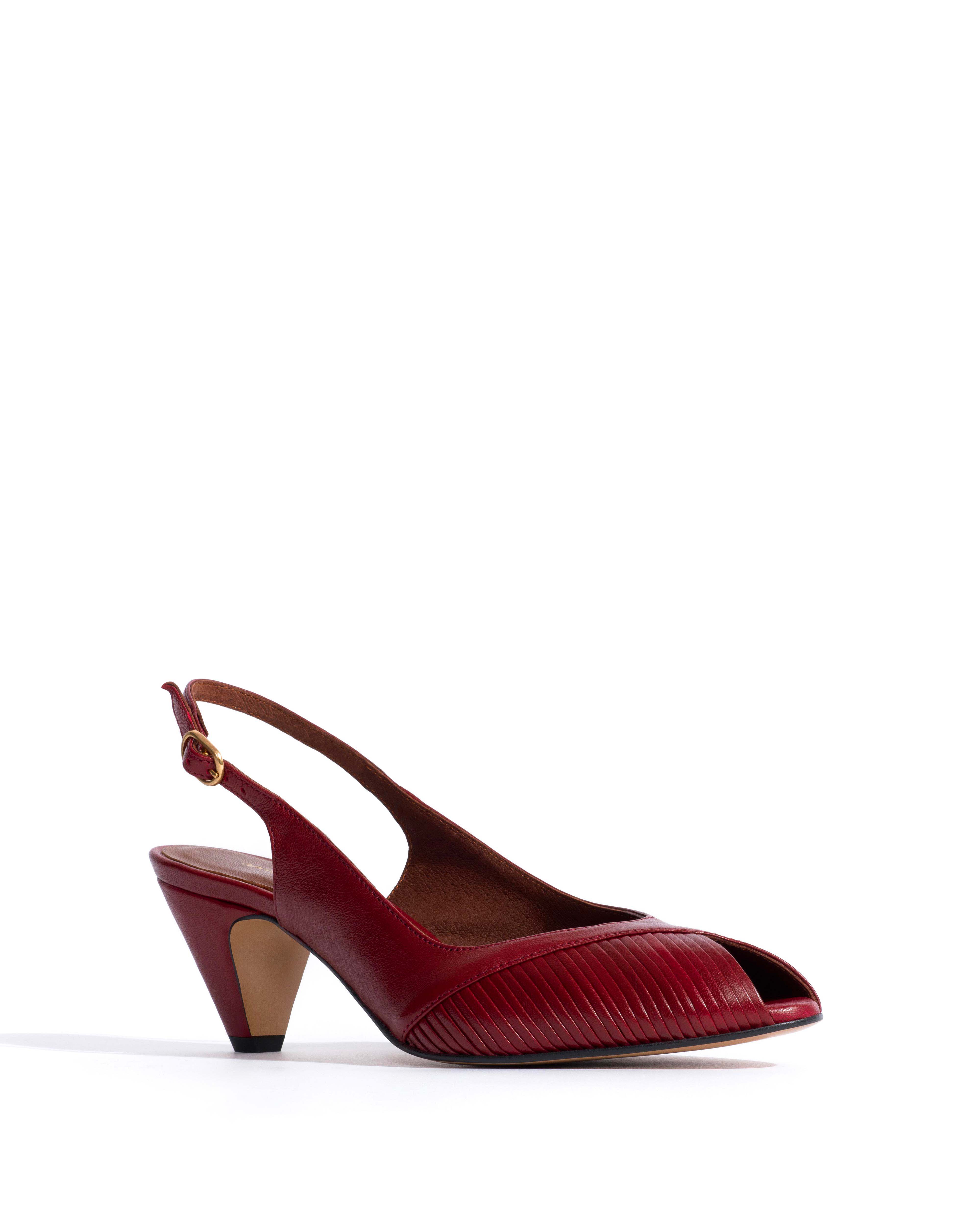 Cassandra 50 stiletto Shiny lamb Pomegranate - Image 2