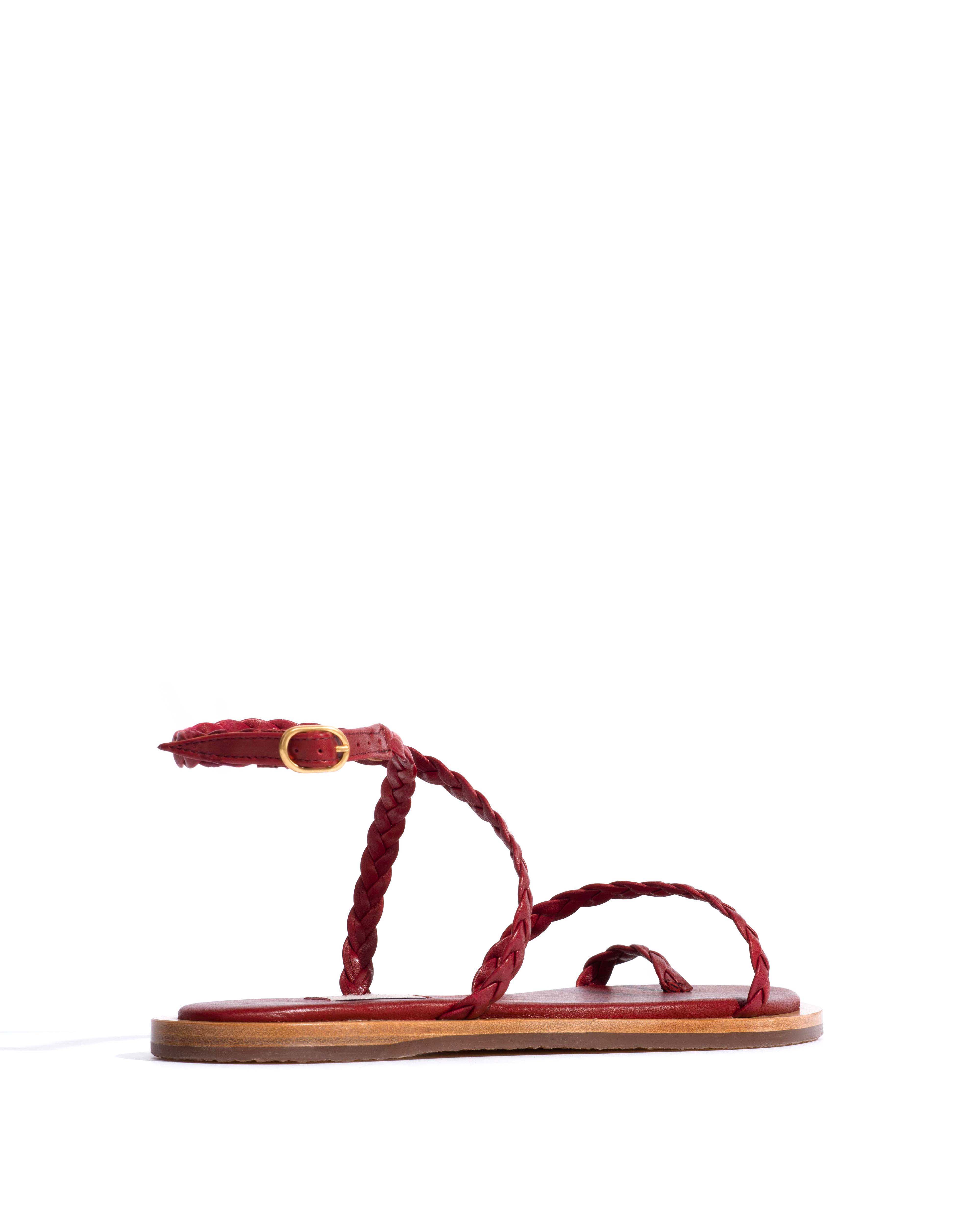 Cinca 10 hand-braided Hand-braided leather Pomegranate - Image 3