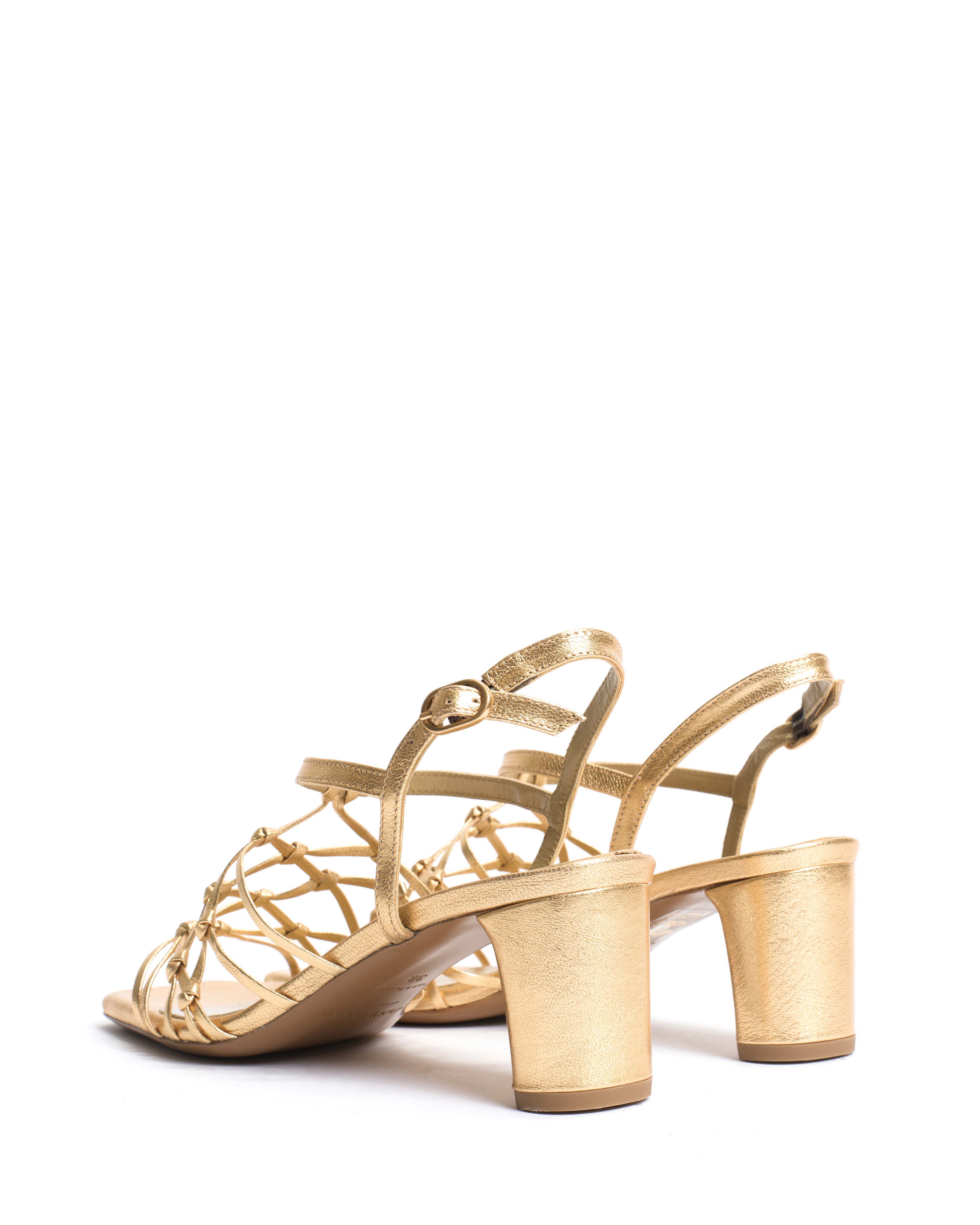 Coco 60 hand-braided Hand-braided leather Gold - Image 5