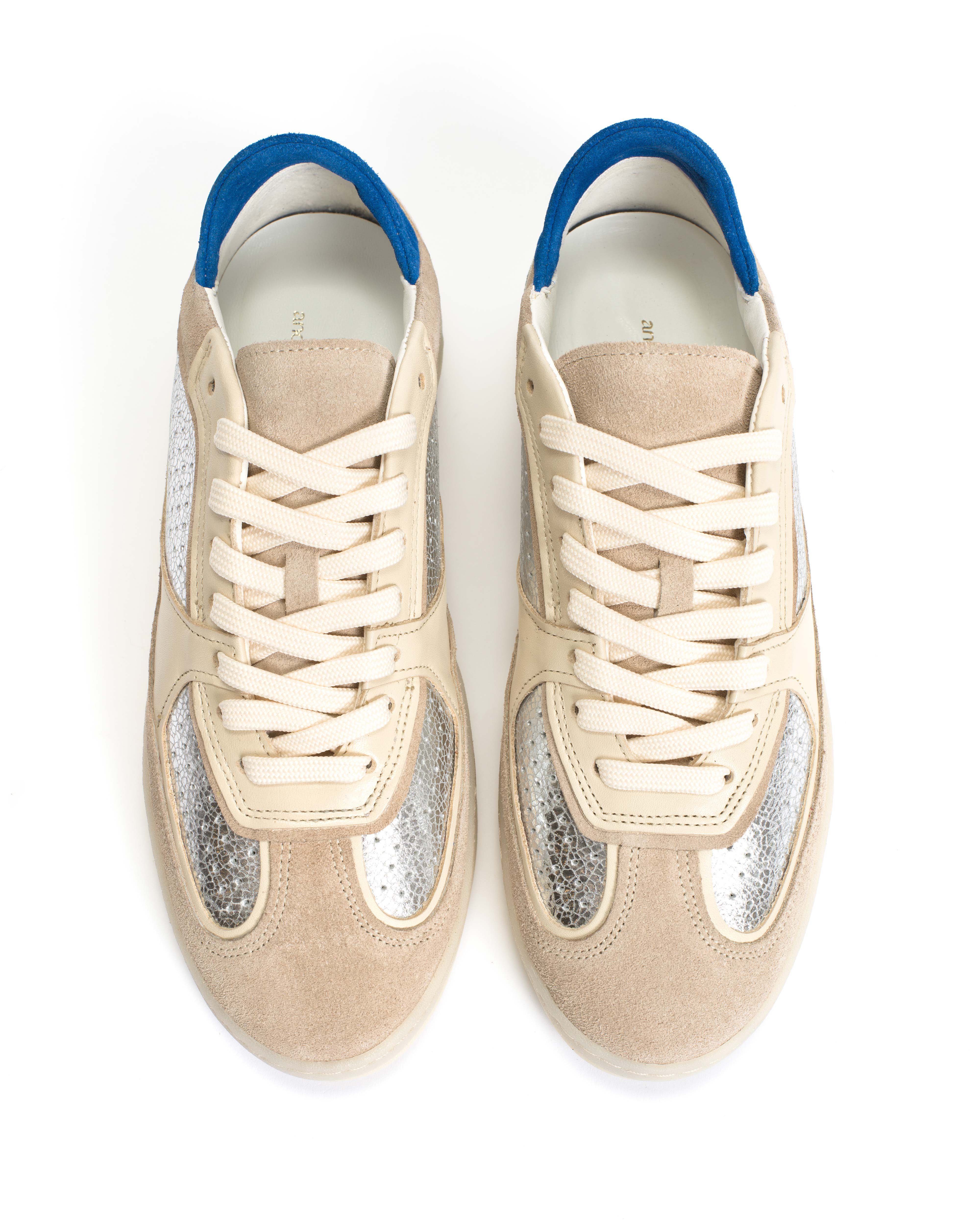 Dabbie Calf suede & mix White sand & silver mix - Image 3