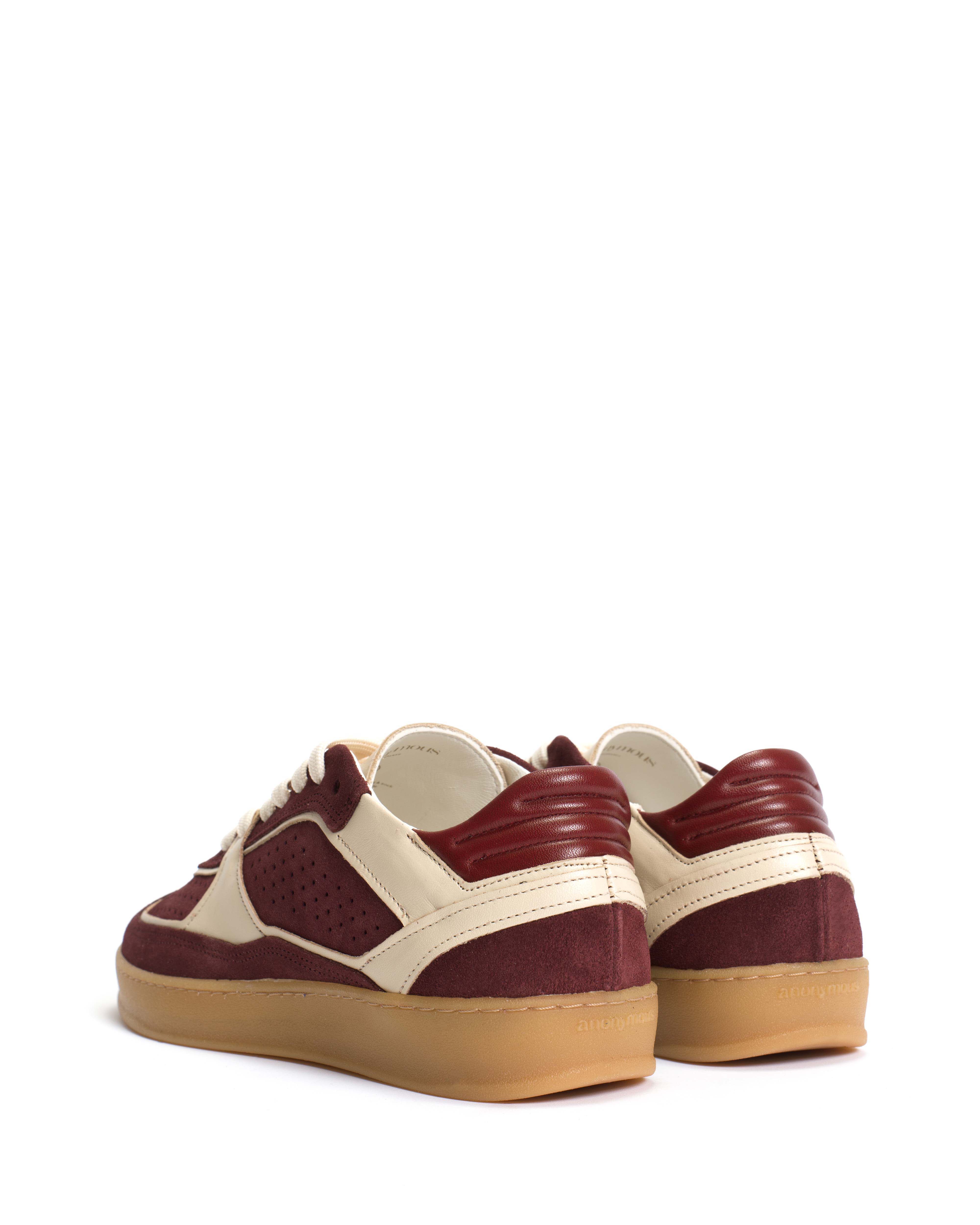 Dabbie Calf suede & soft calf dual & tri color Pomegranate & white sand & pomegranate - Image 5