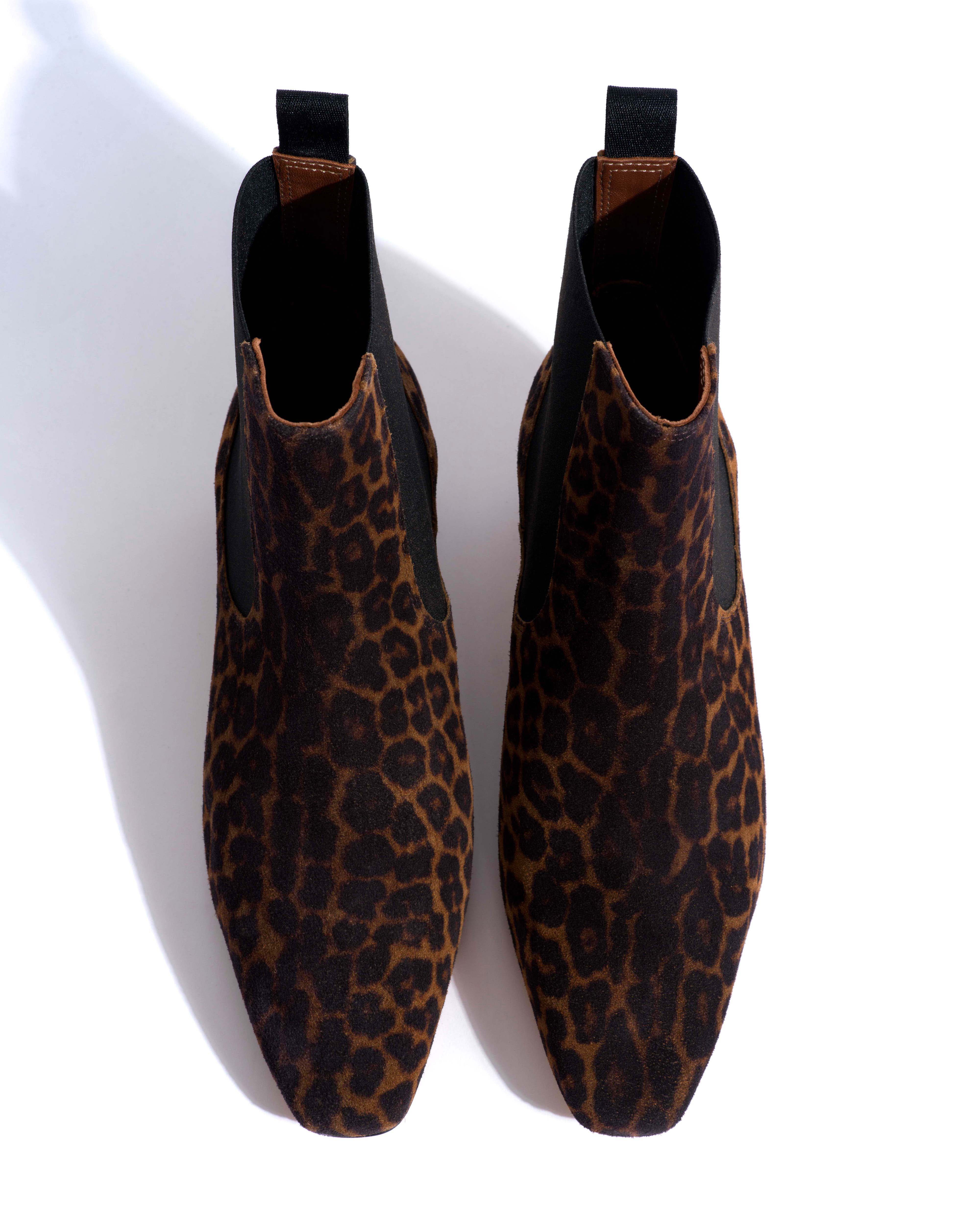 Gaby 40 Calf suede print Leopard - Image 4