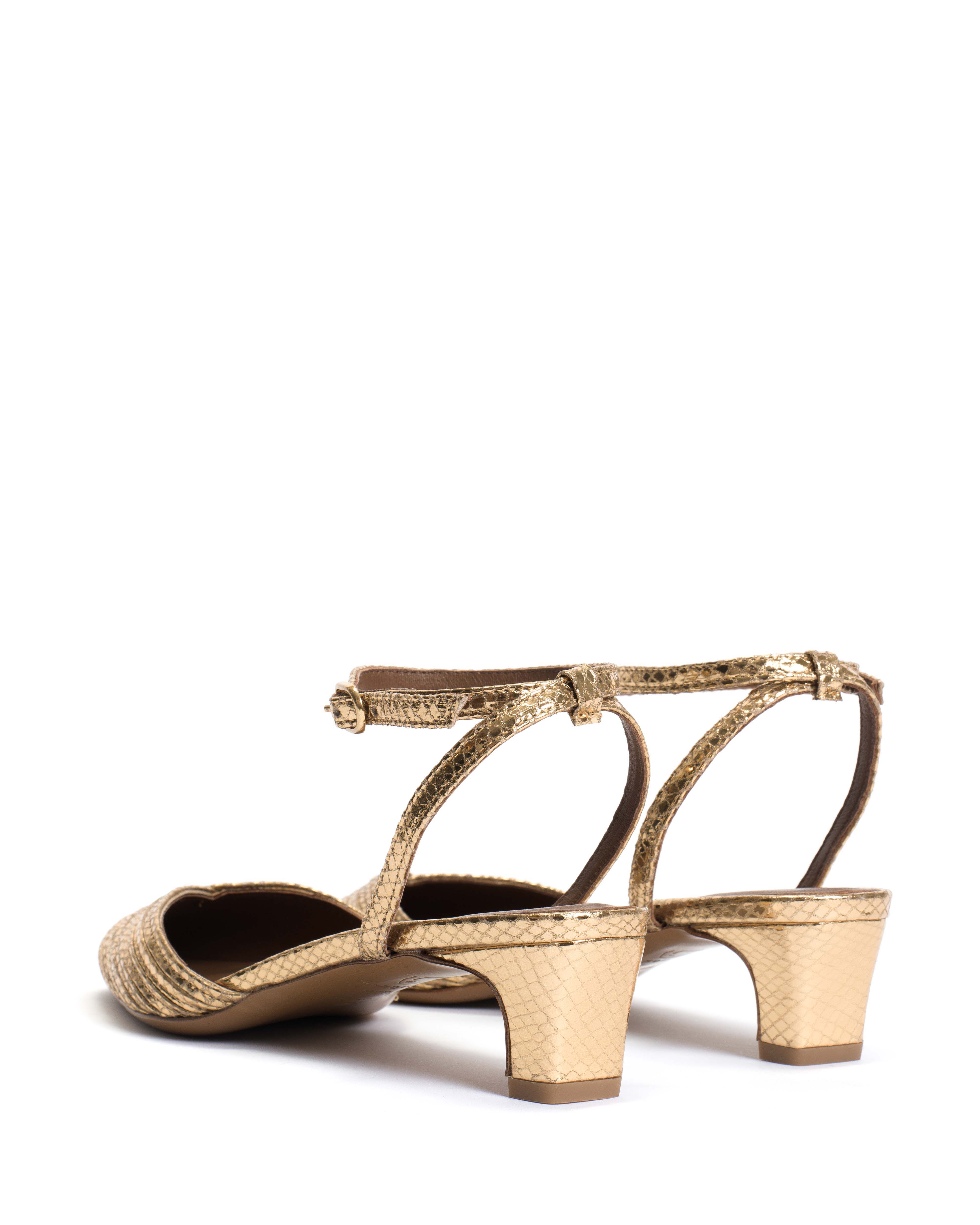 Givia 40 Snake metallic calf Gold - Image 4