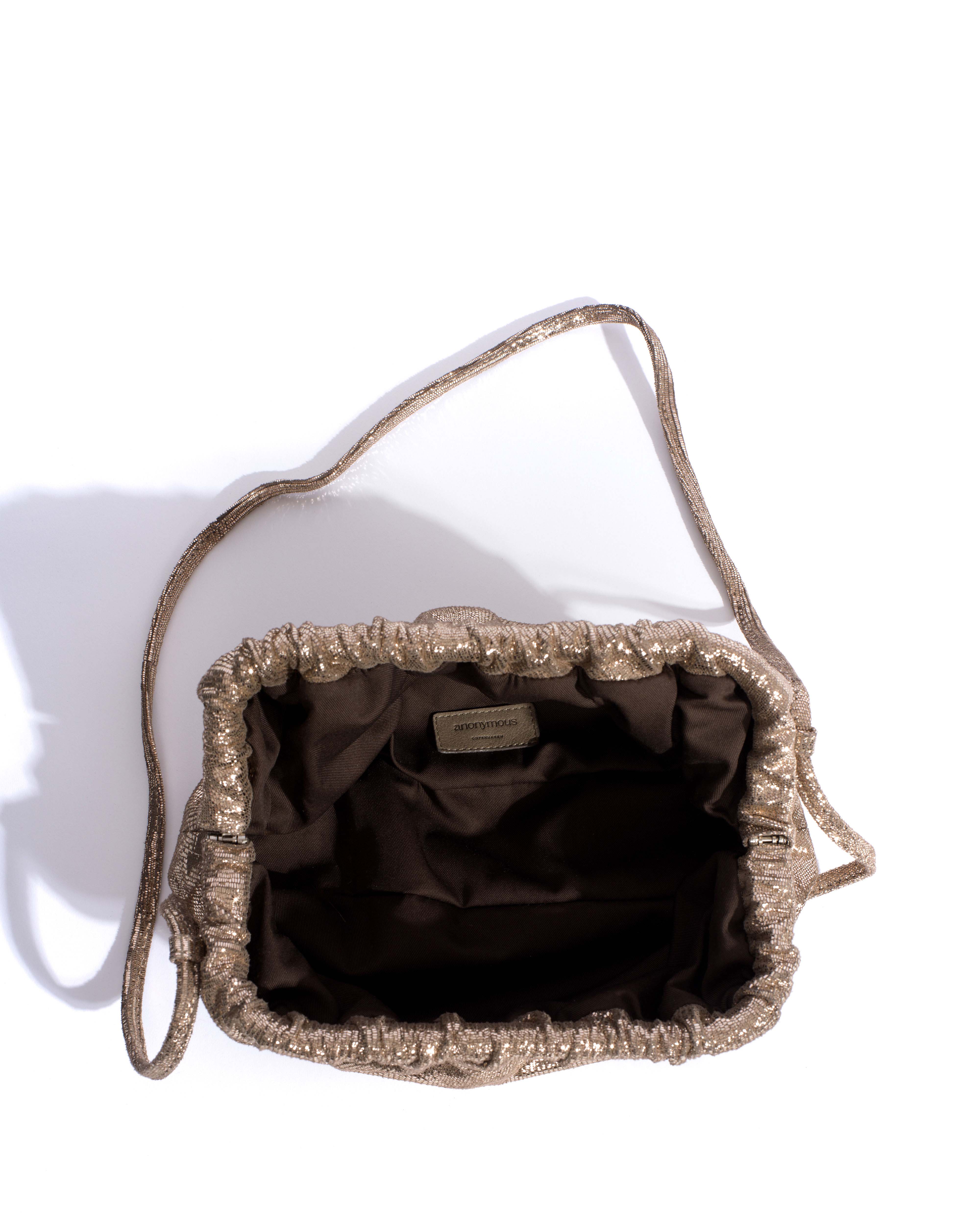 Hally classic cloud bag Lizard metallic goat Vintage champagne - Image 3
