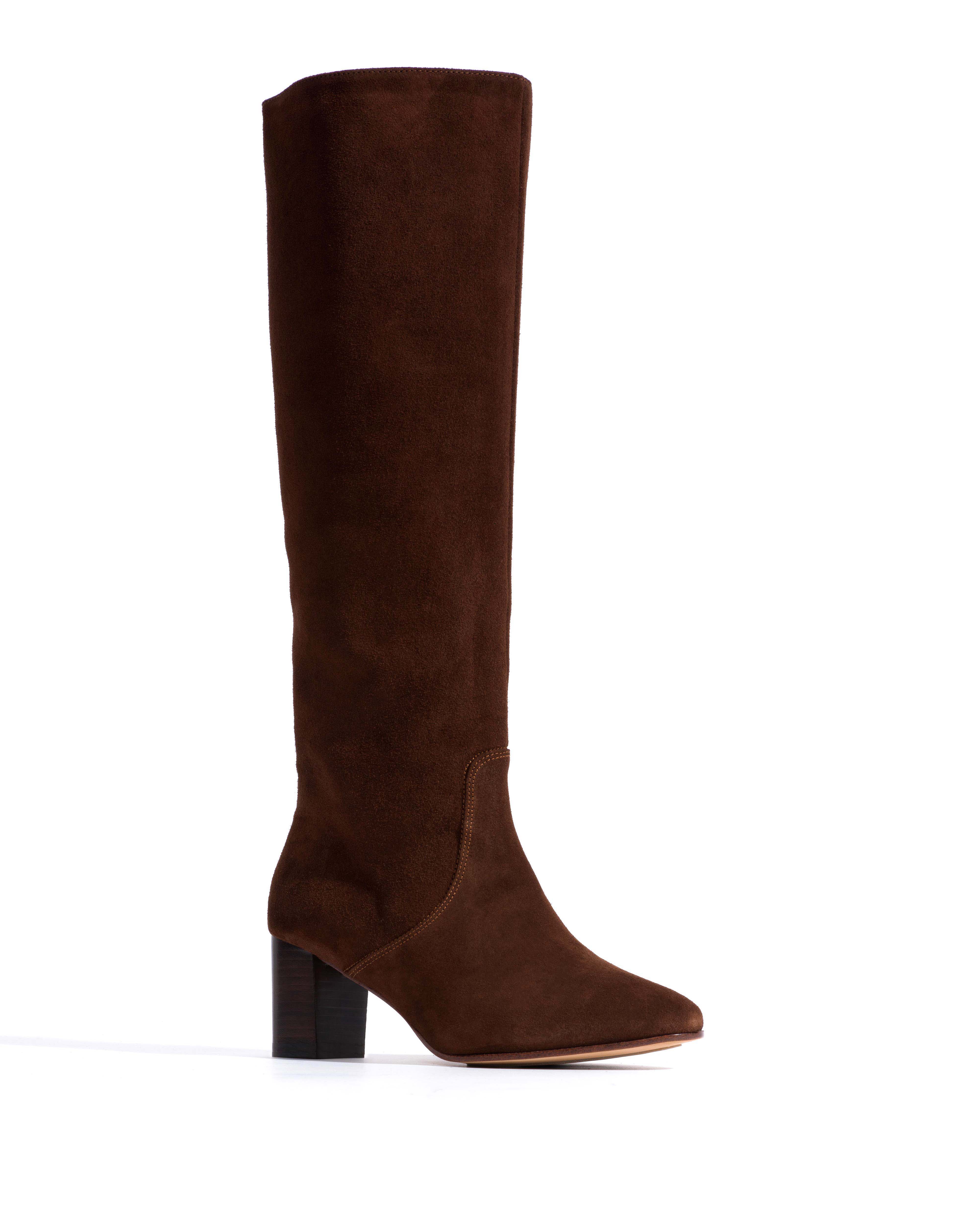 Henriette Calf suede Chocolate - Image 2