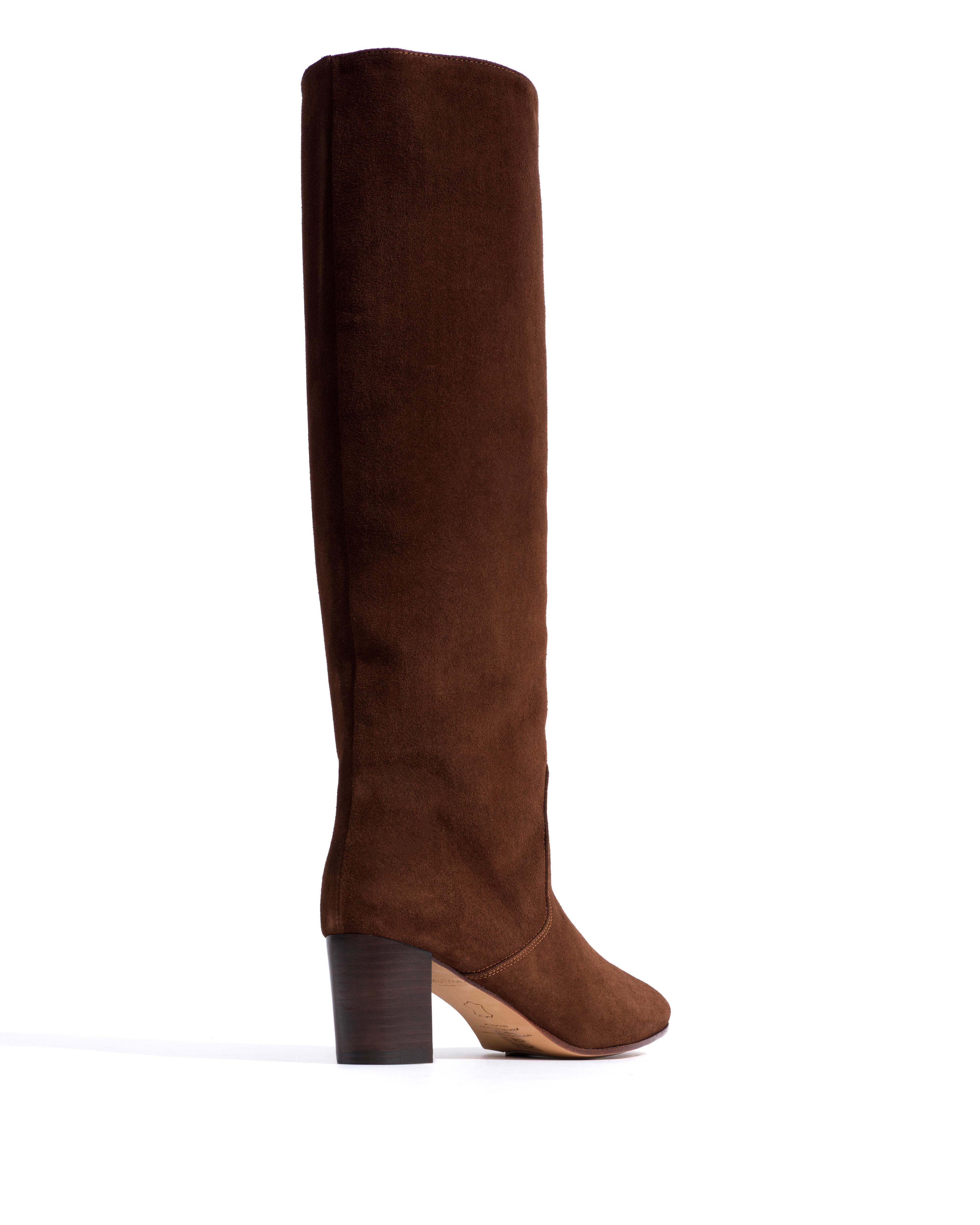 Henriette Calf suede Chocolate - Image 3