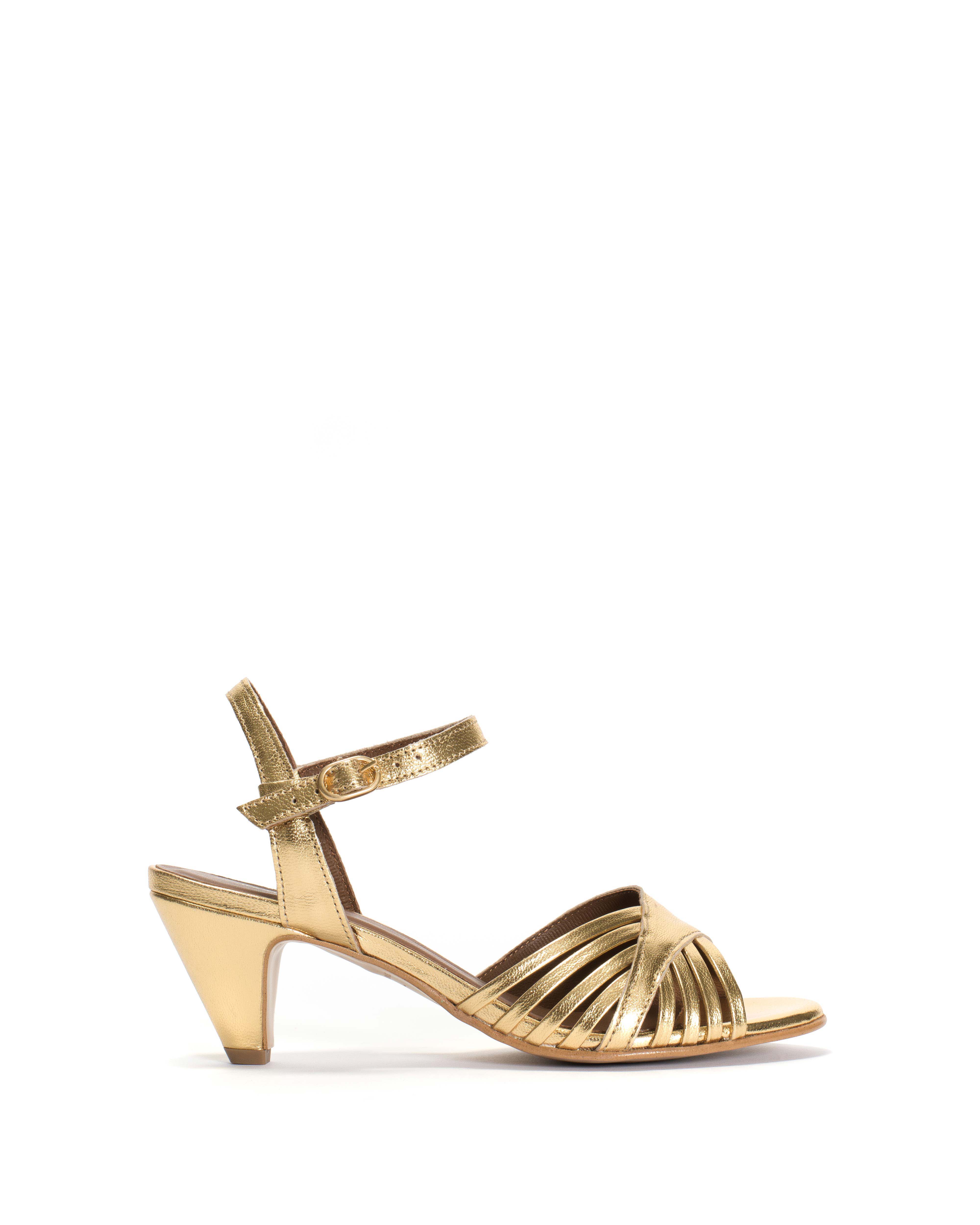 Hermine 50 stiletto Metallic goat Gold