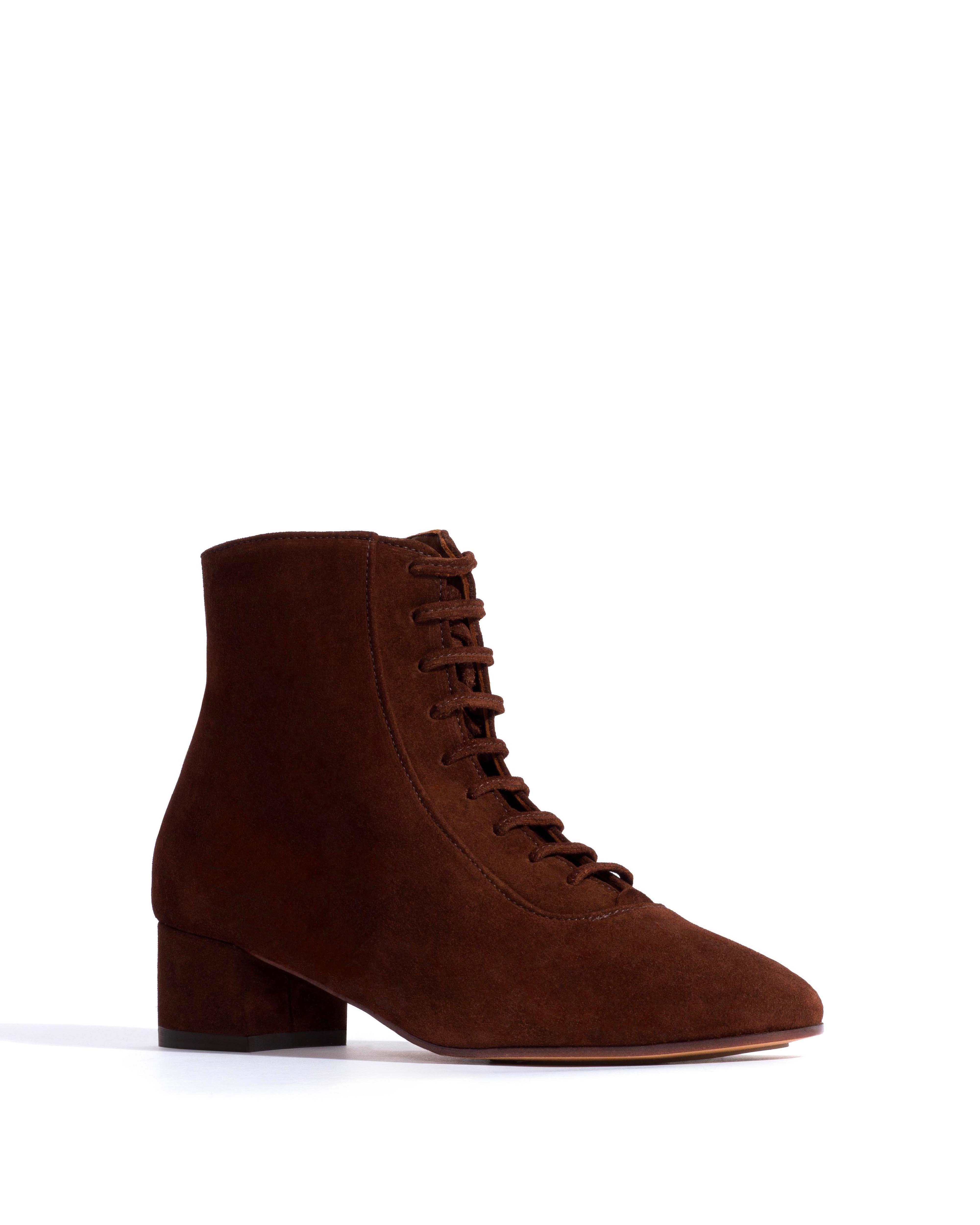 Janie 40 Calf suede Chocolate - Image 2