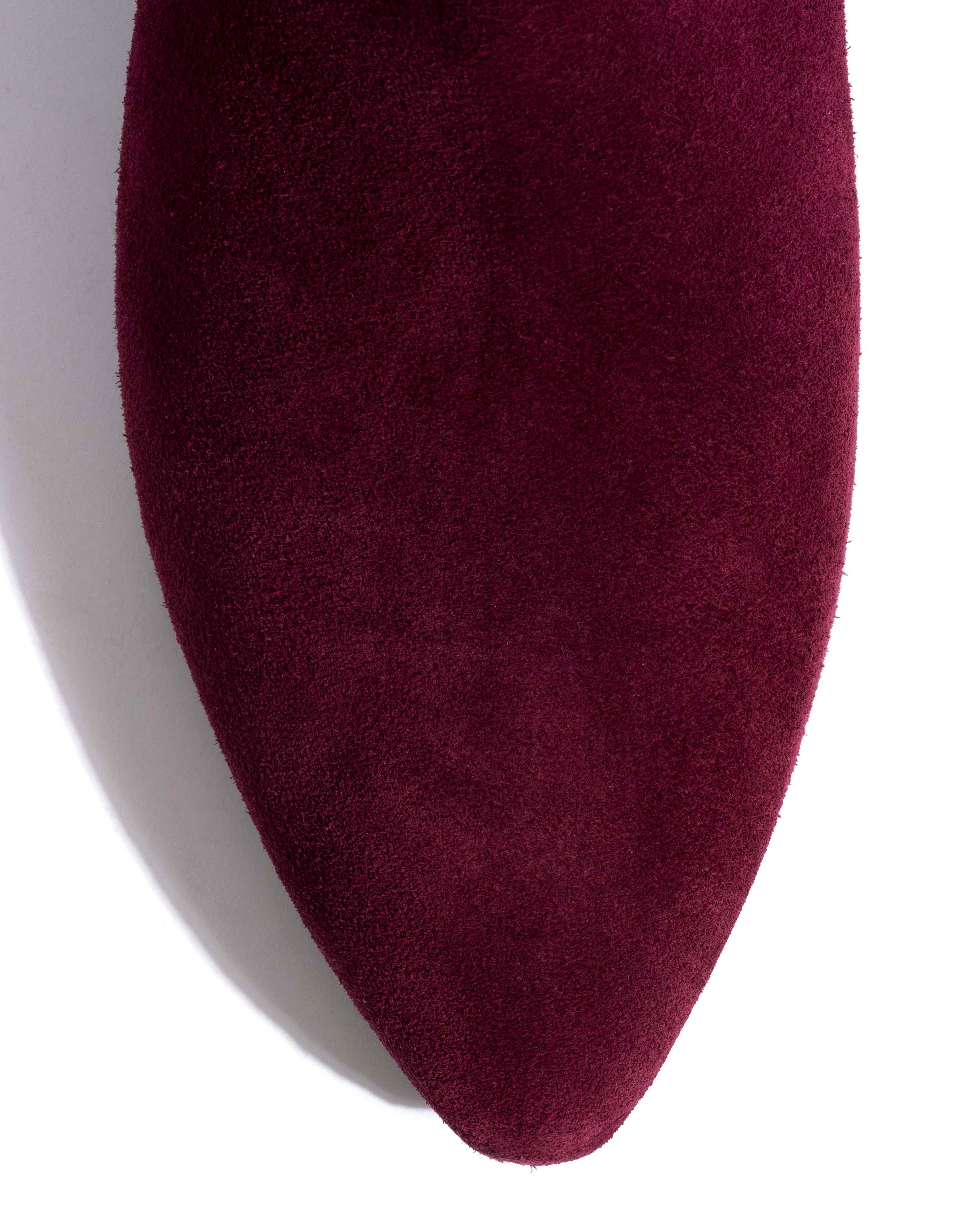 Jasmina 20 Calf suede & sleek leather Fig purple - Image 5