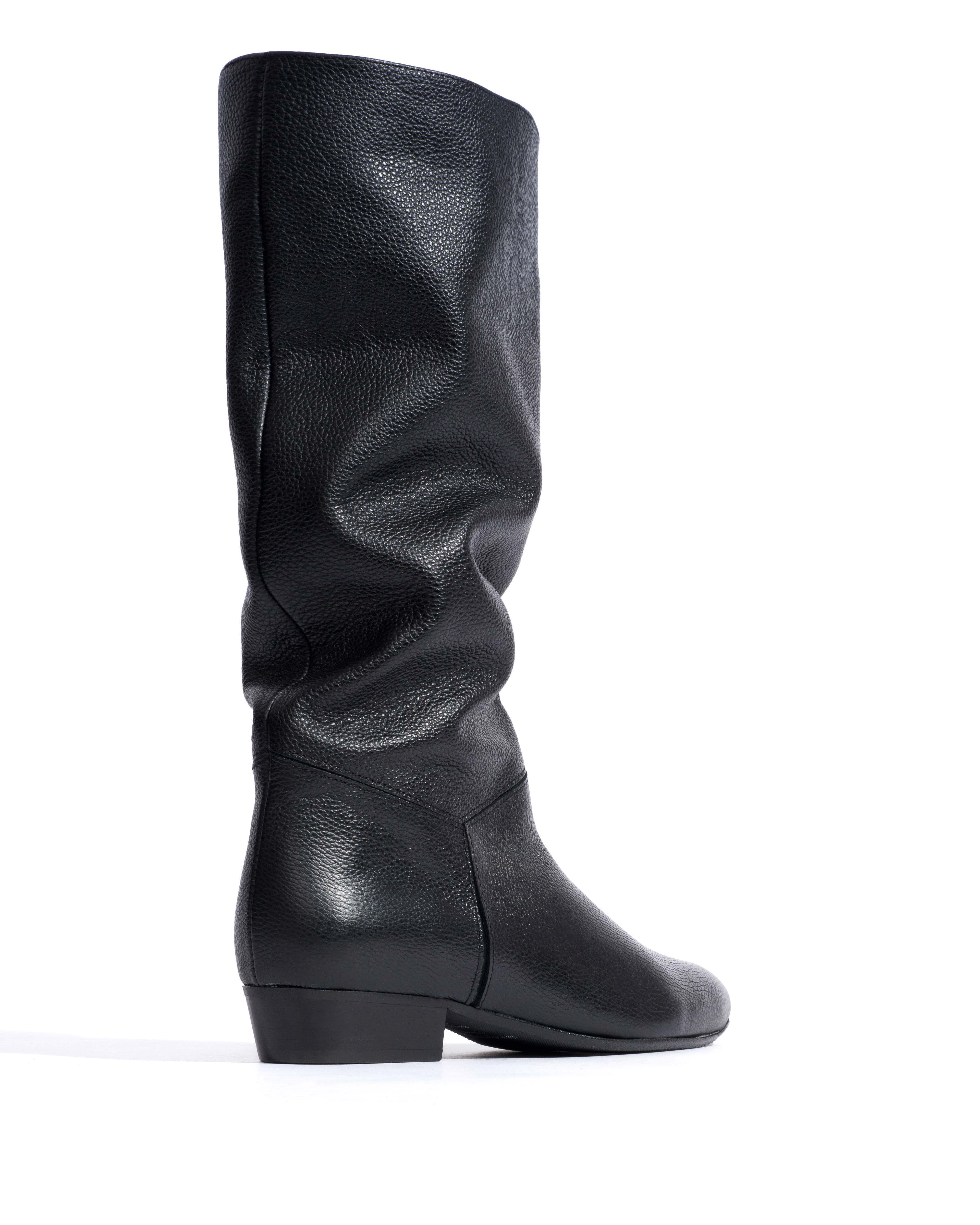 Jasmina 20 Pebbled soft calf & suede leather Black - Image 3