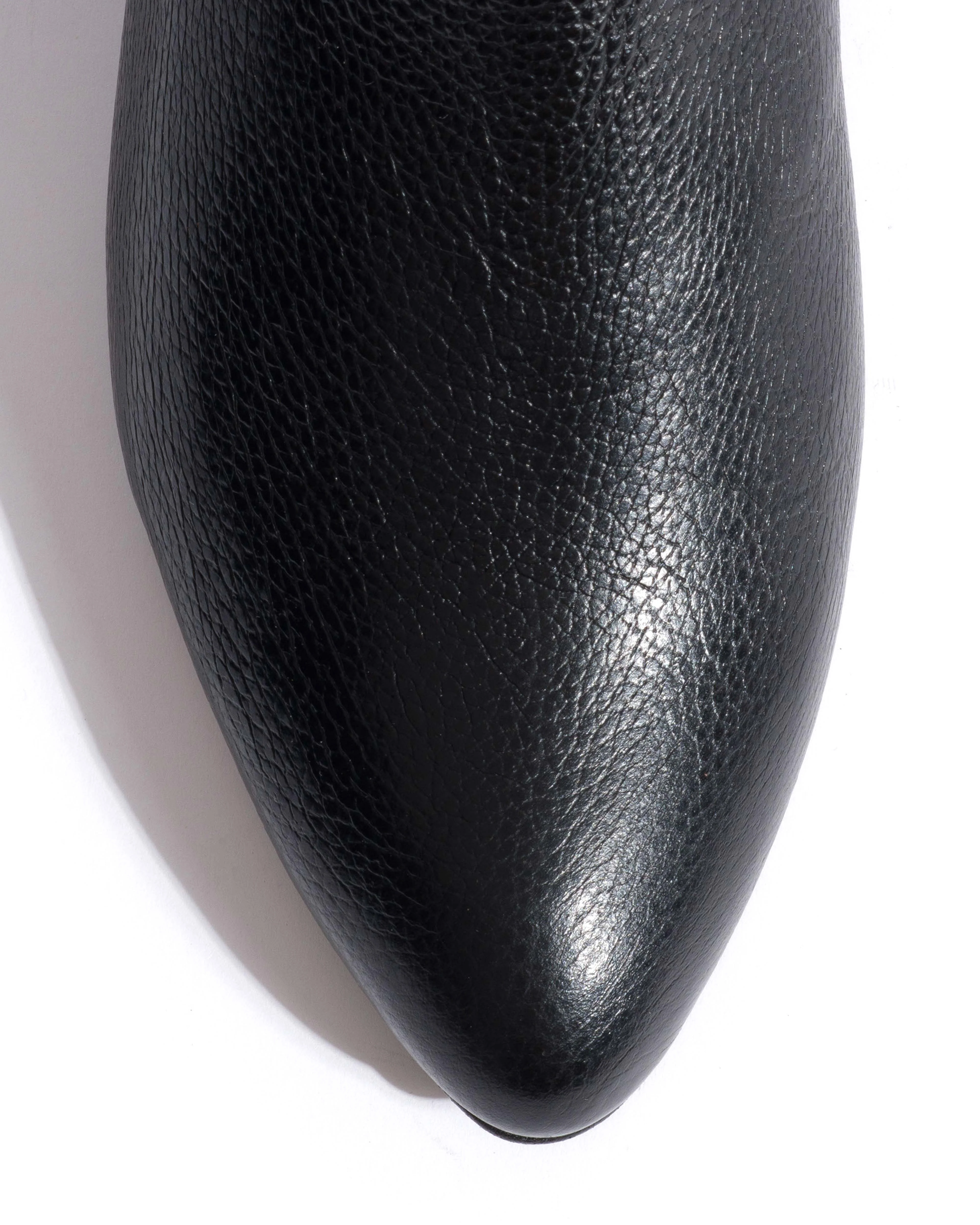 Jasmina 20 Pebbled soft calf & suede leather Black - Image 5