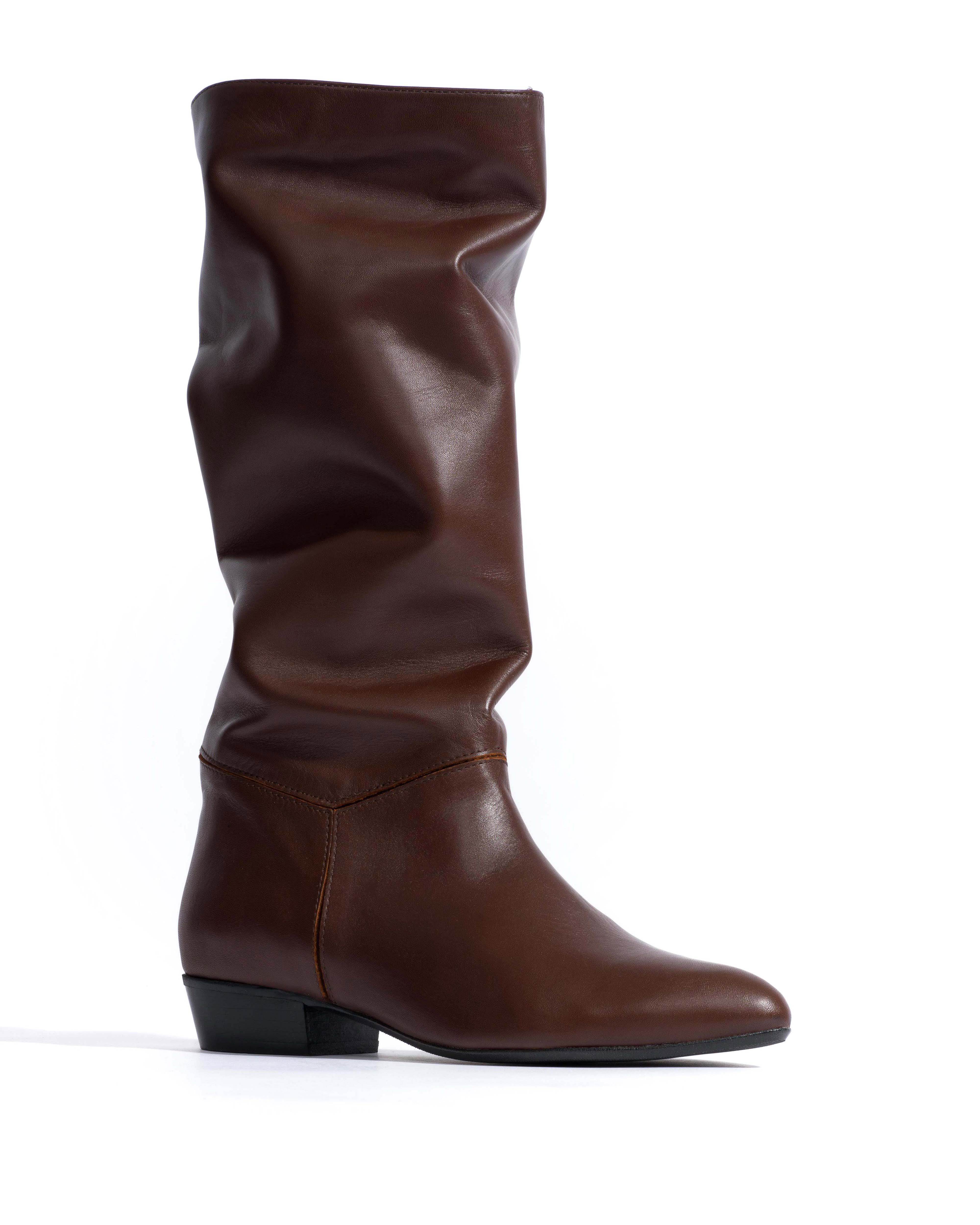 Jasmina 20 Soft calf & suede leather Chocolate - Image 2