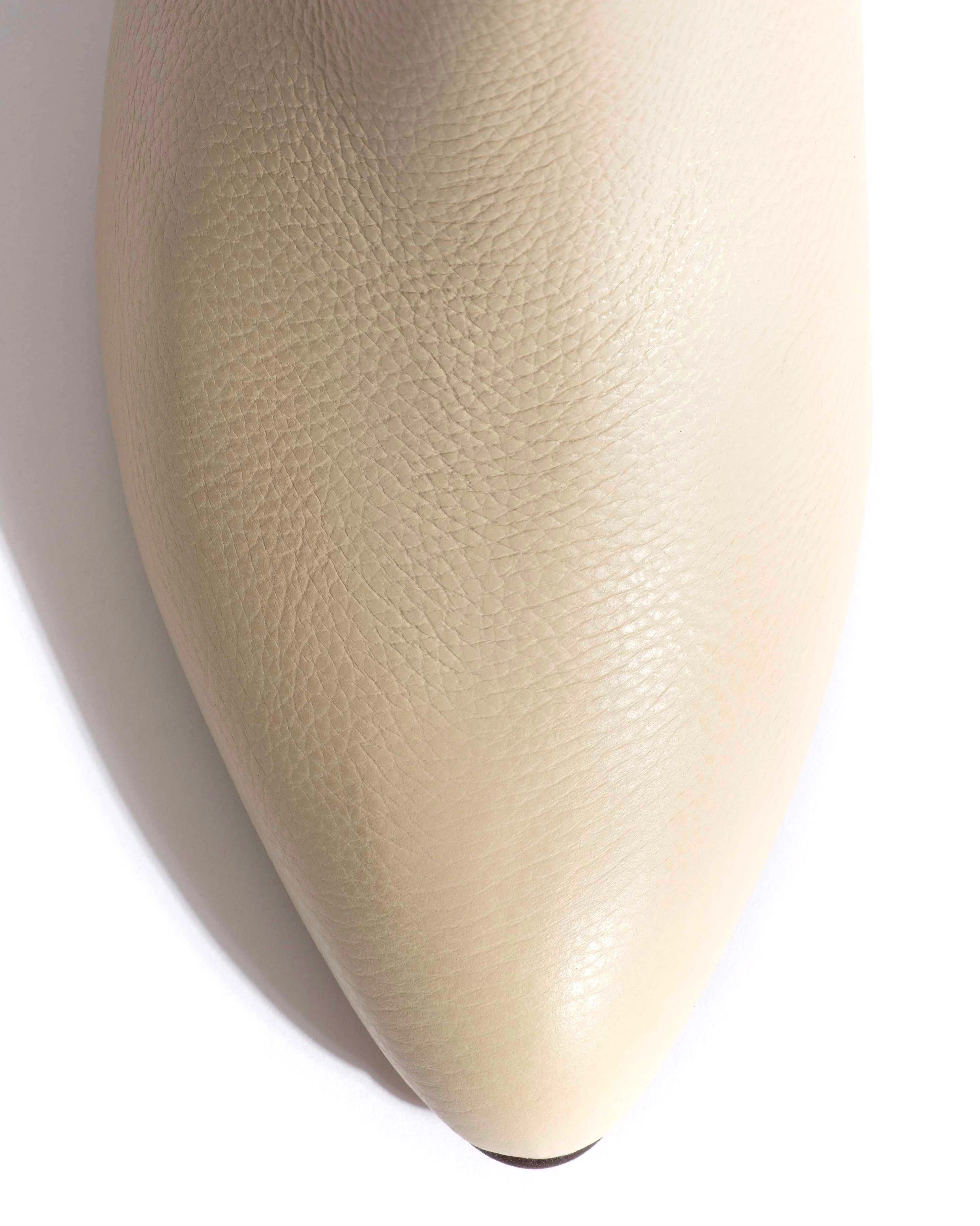 Jasmina 50 stiletto Pebbled soft calf & suede leather White sand - Image 5