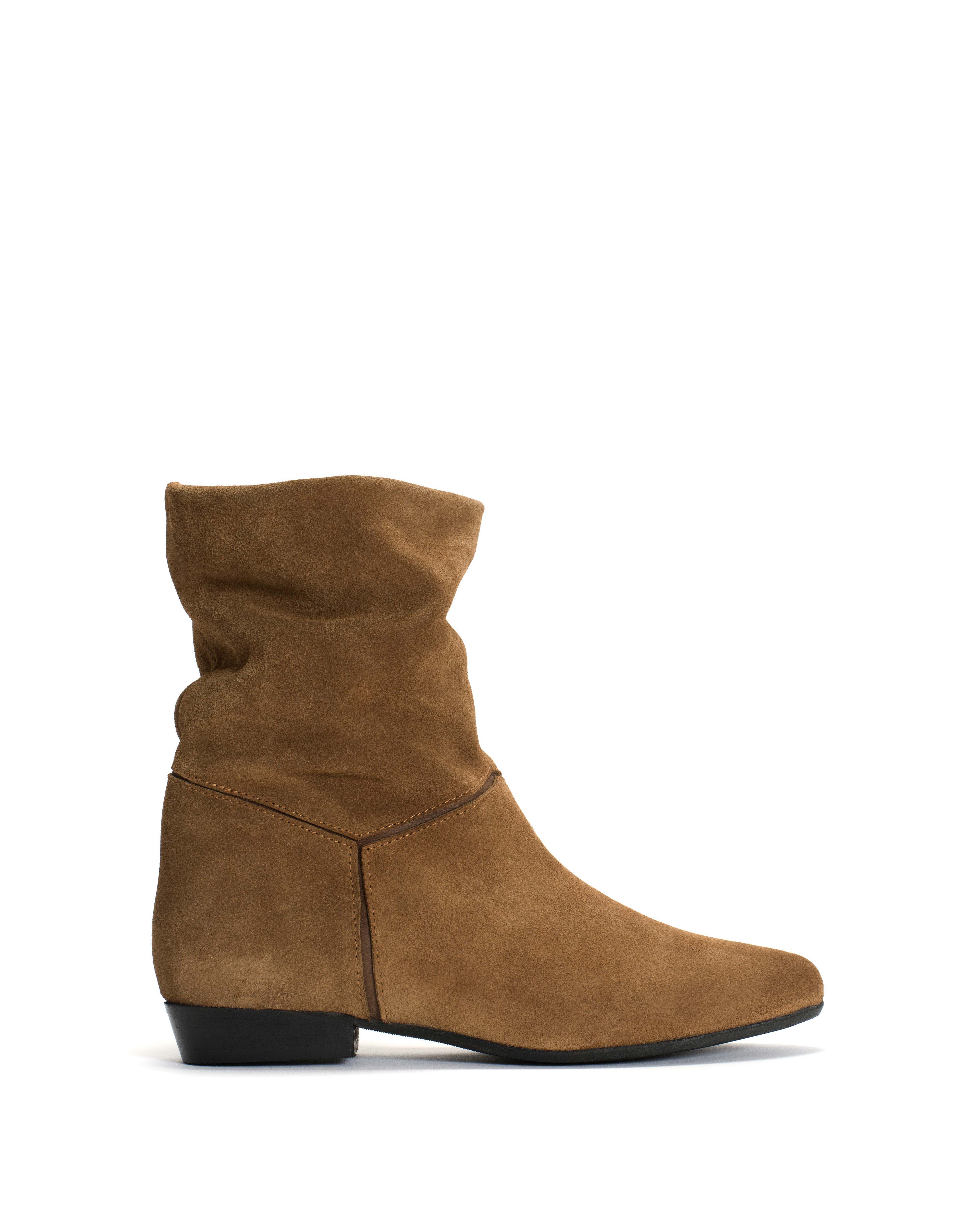 Jassi 20 Calf suede & sleek leather Cinnamon & dark taupe