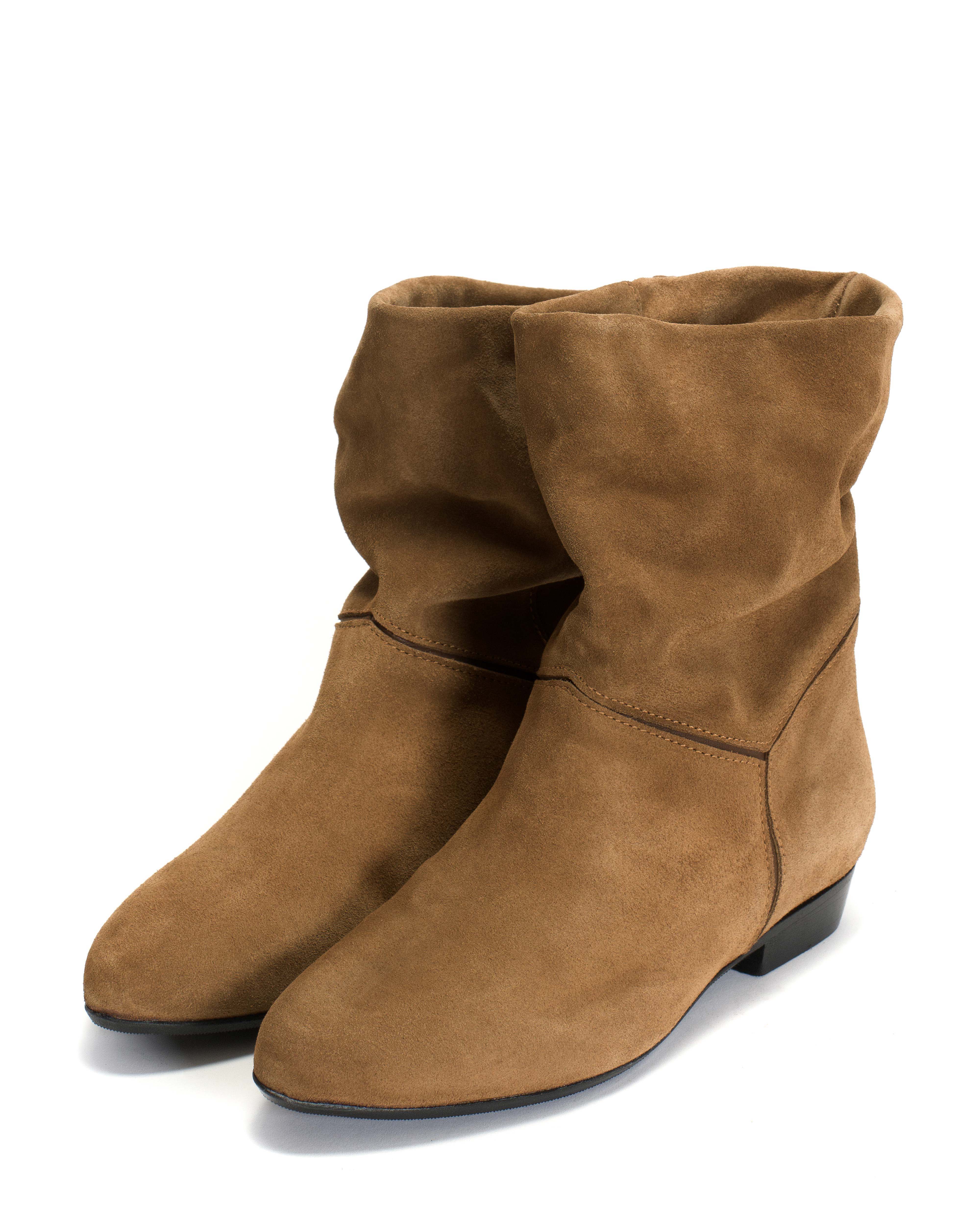 Jassi 20 Calf suede & sleek leather Cinnamon & dark taupe - Image 2