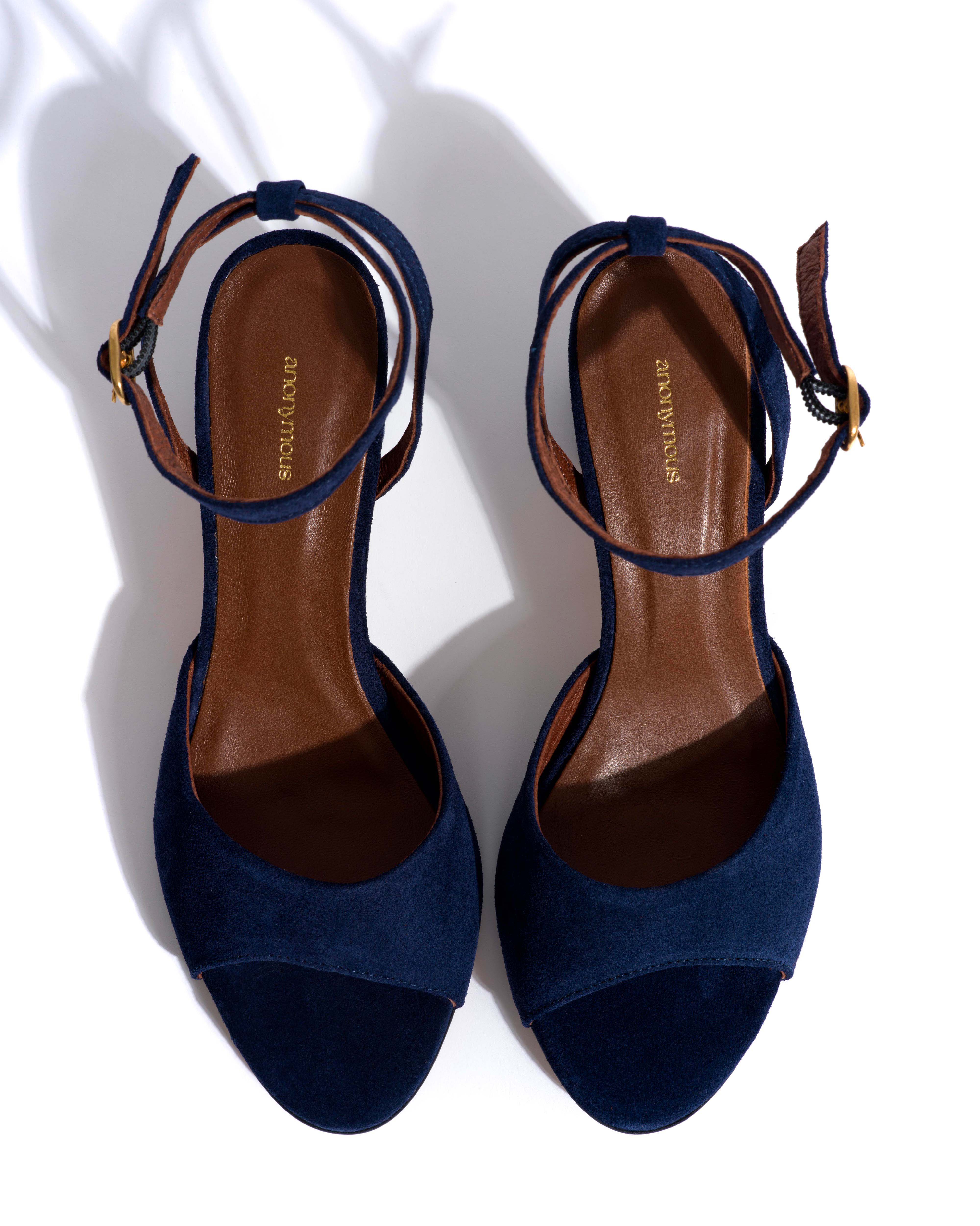 Jolie 55 Calf suede Ink blue - Image 4