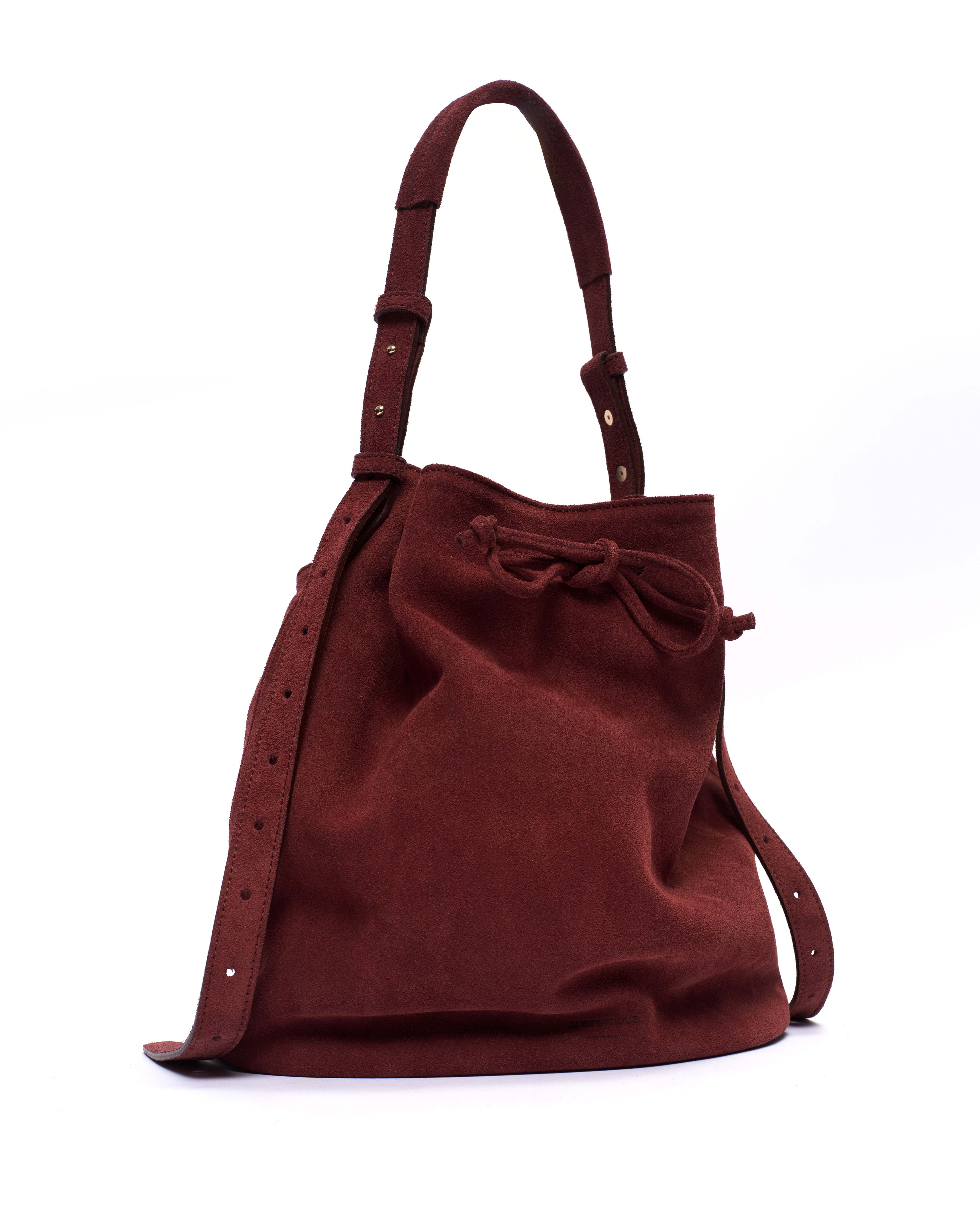 Kacey grand bucket bag Calf suede Pomegranate - Image 2