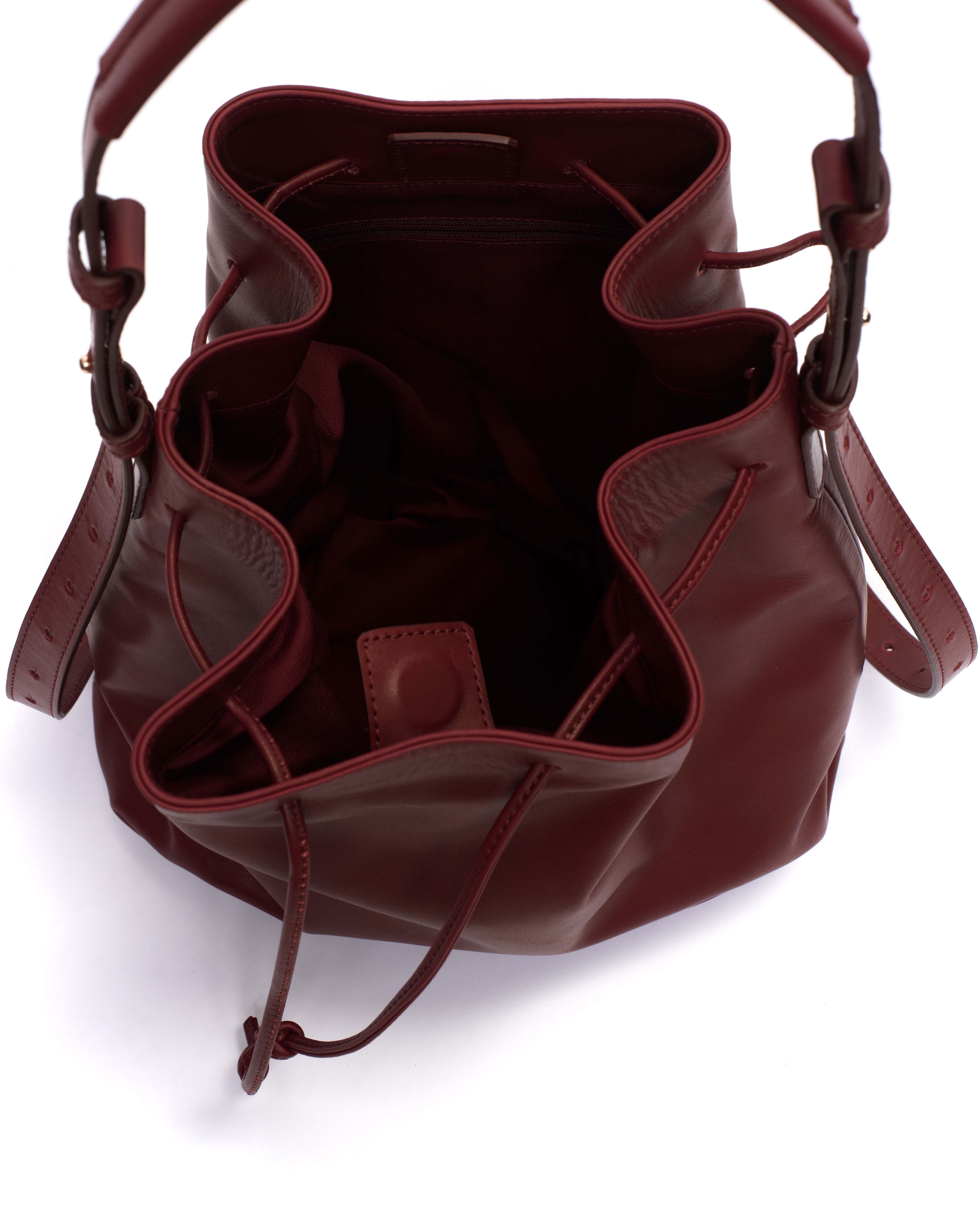 Kacey grand bucket bag Soft calf Pomegranate - Image 3