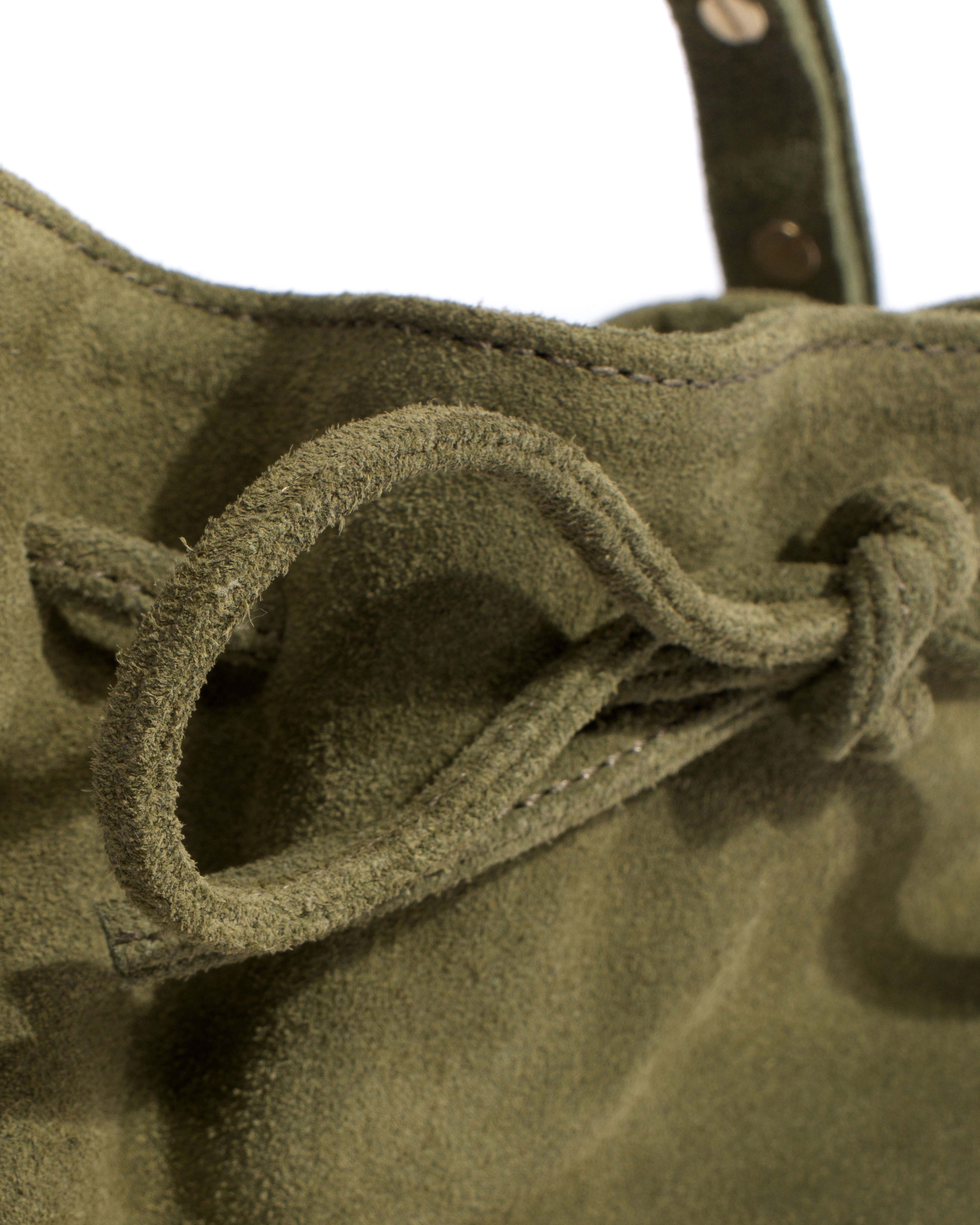 Kacey petite bucket bag Calf suede Olive green - Image 4