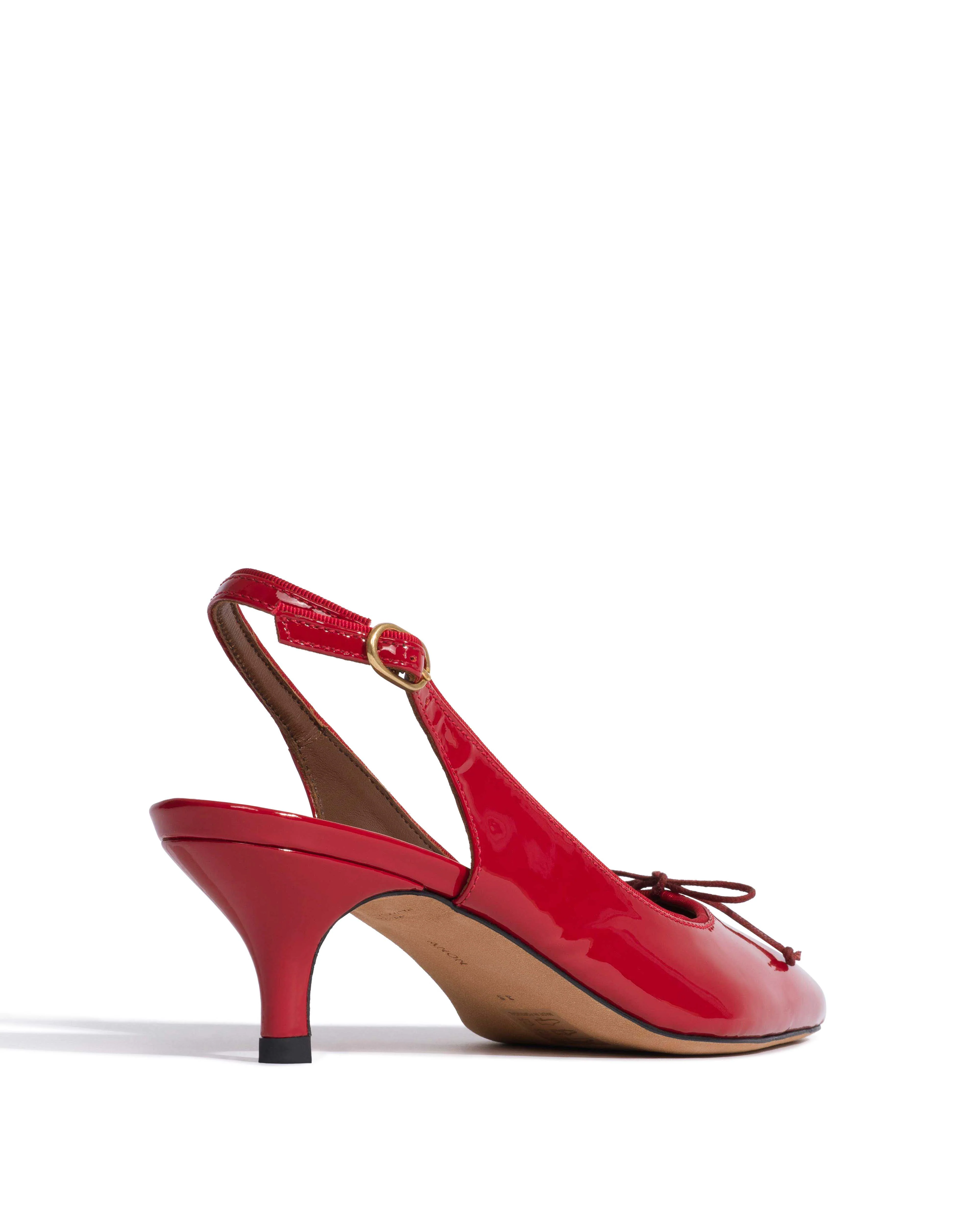 Kasy 50 kitten Polished soft calf Ruby red - Image 3