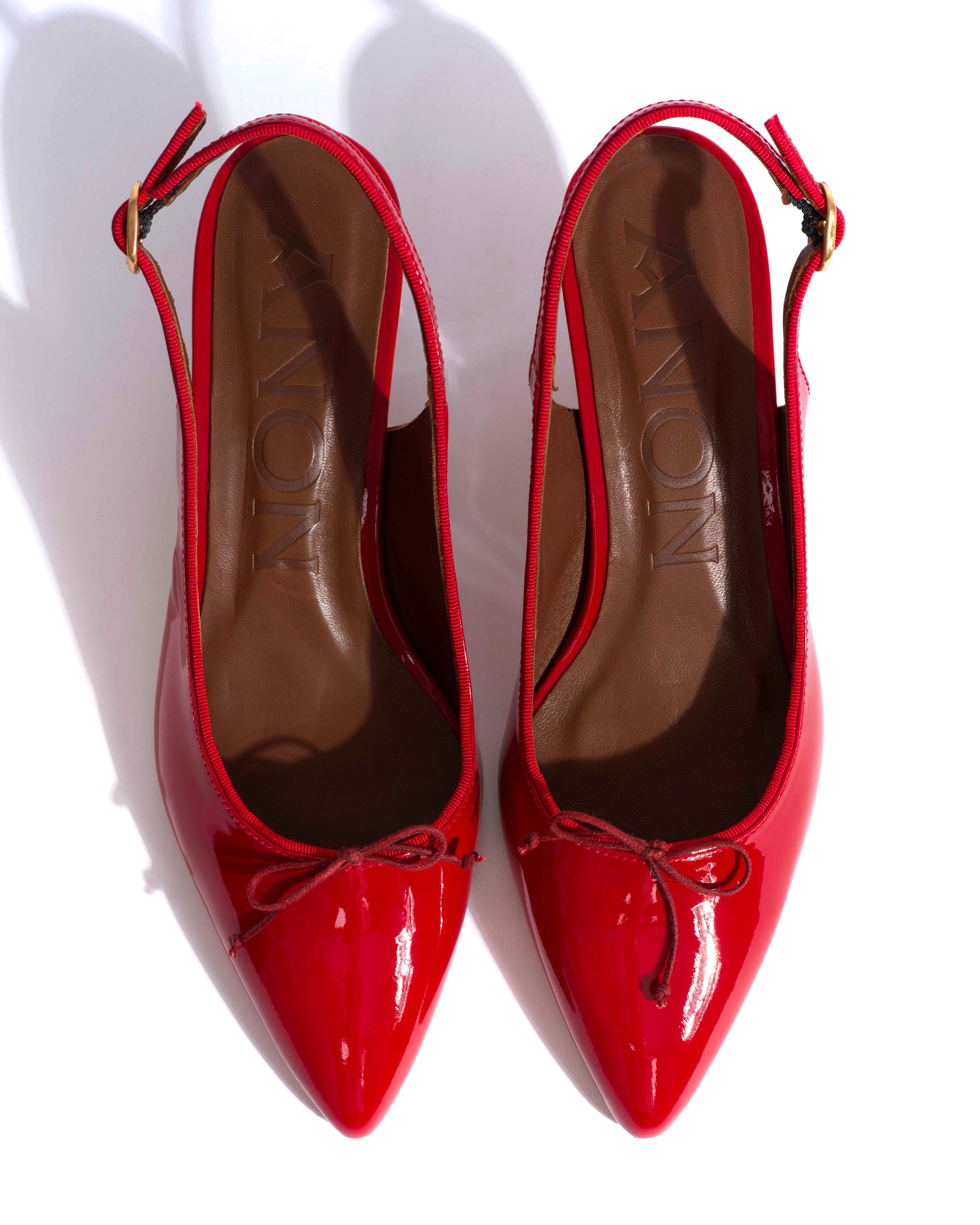 Kasy 50 kitten Polished soft calf Ruby red - Image 4