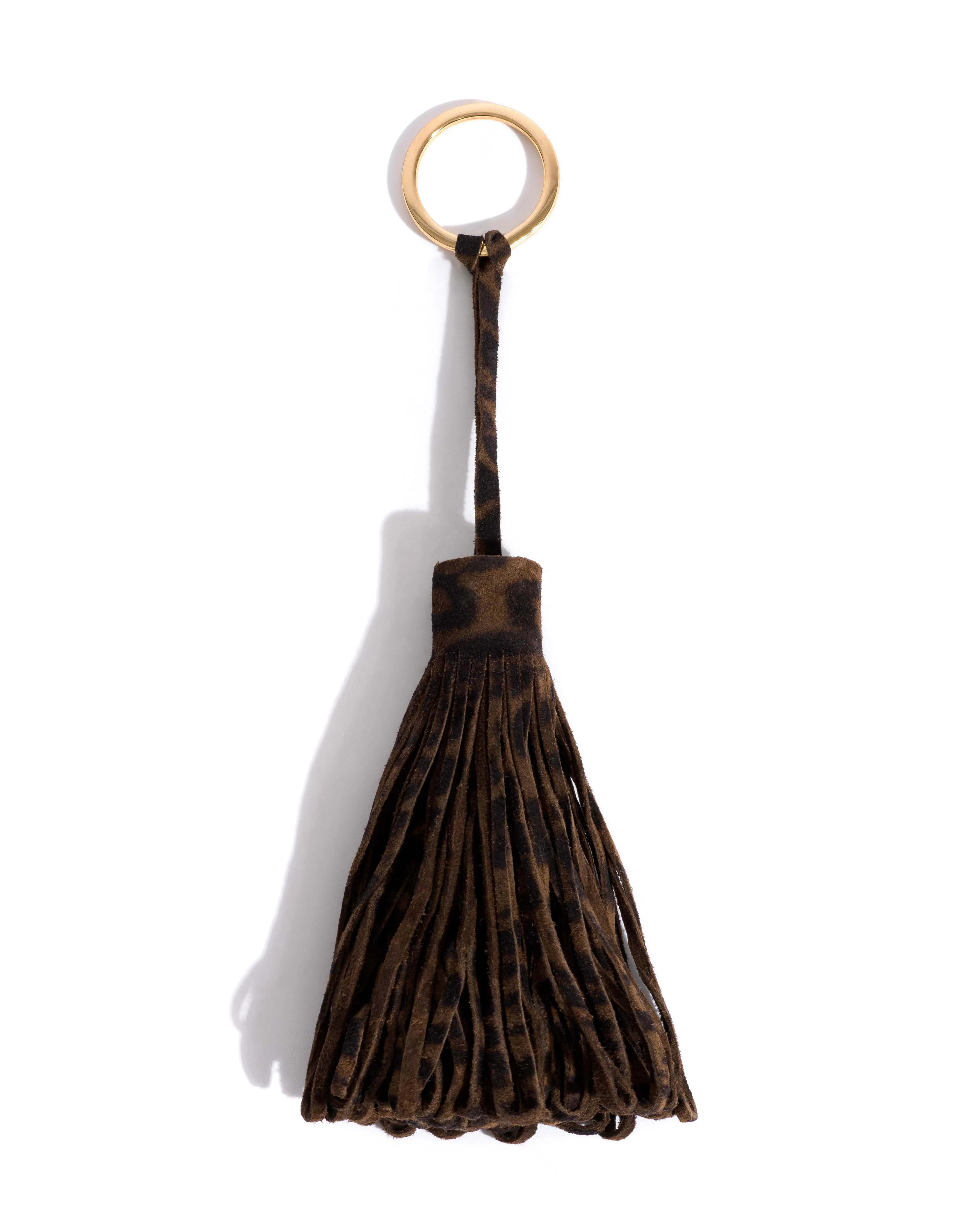 Katty fringe keyring Calf suede print Jaguar - Image 3
