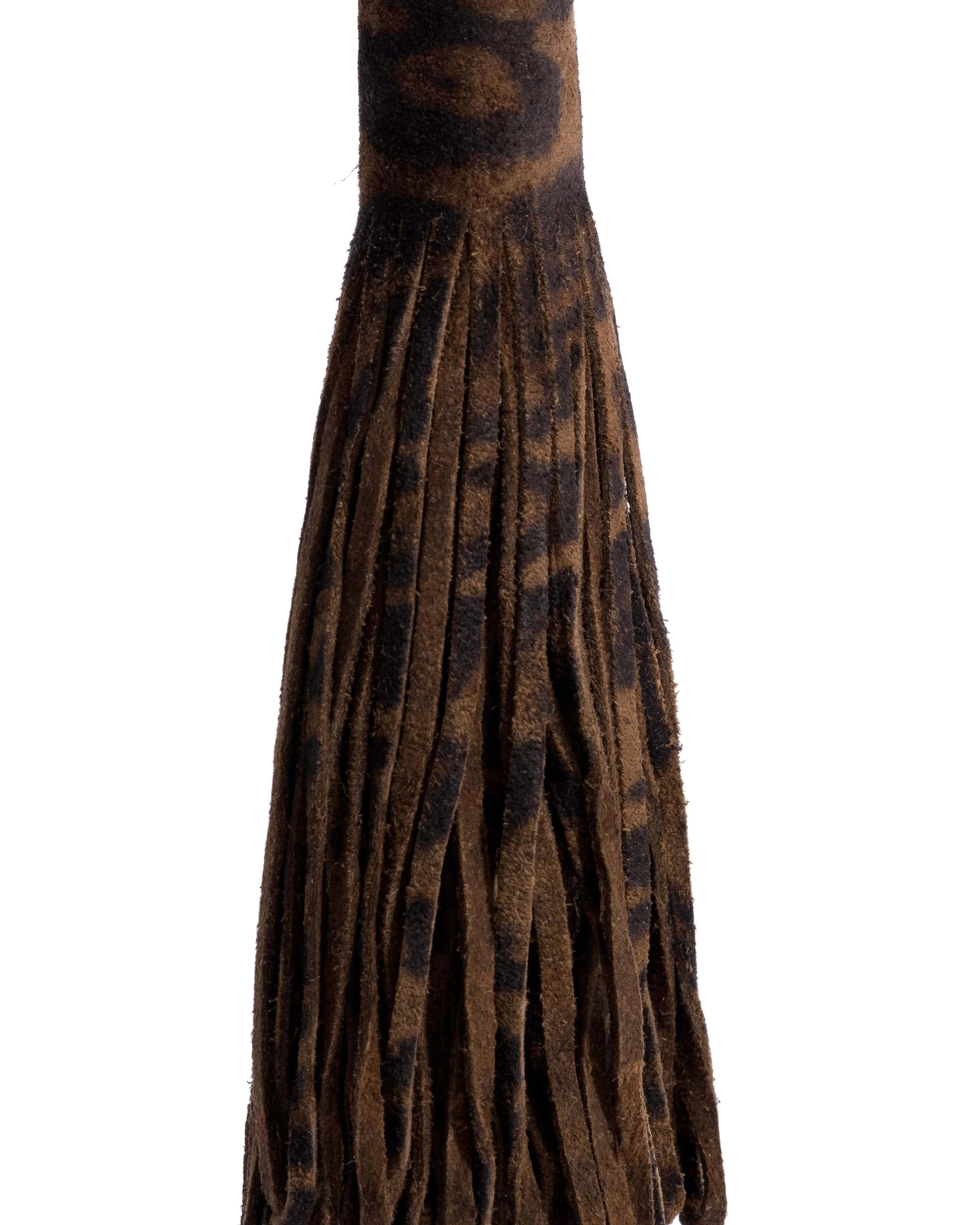 Katty fringe keyring Calf suede print Jaguar - Image 4