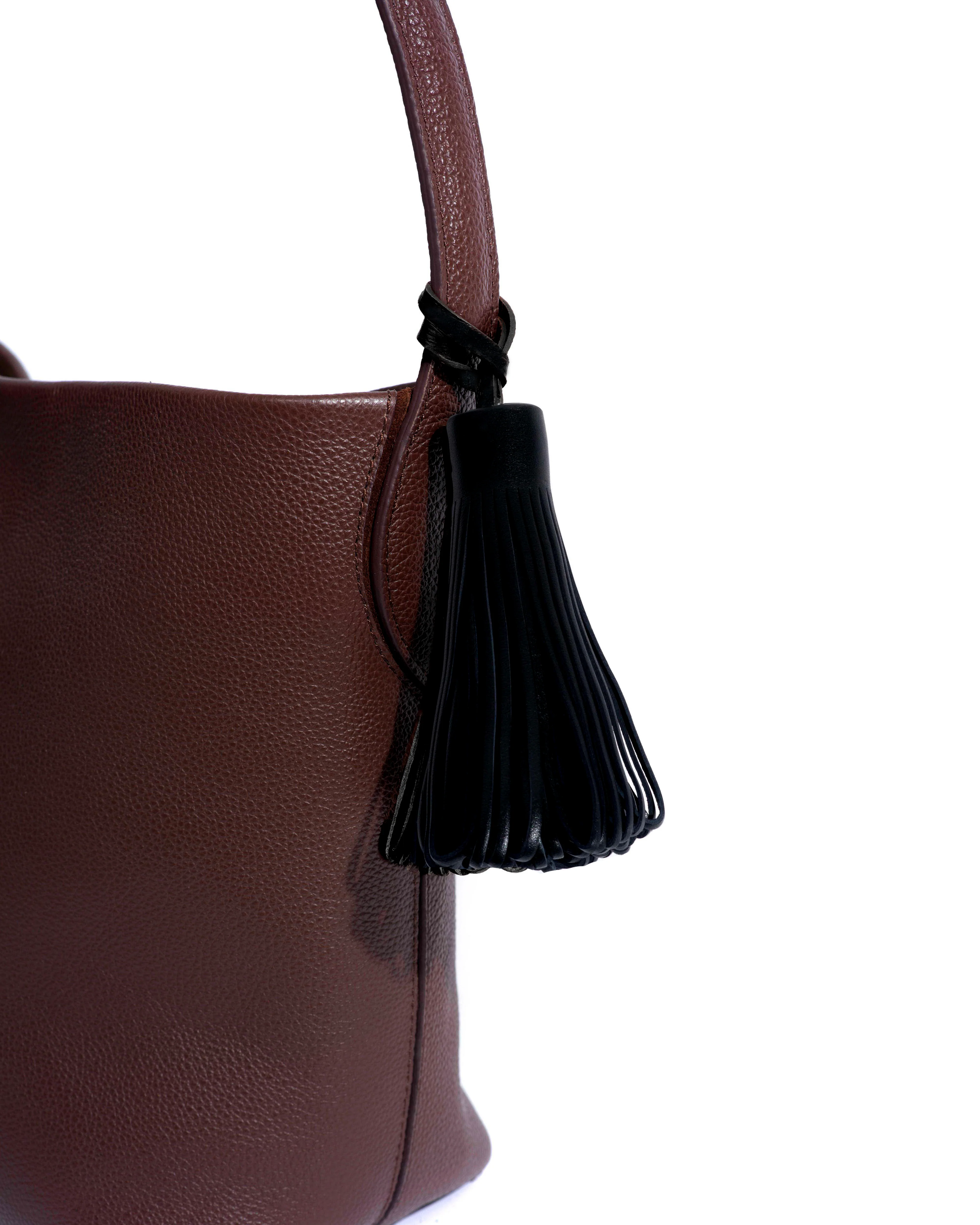 Katty fringe keyring Soft calf Black - Image 2