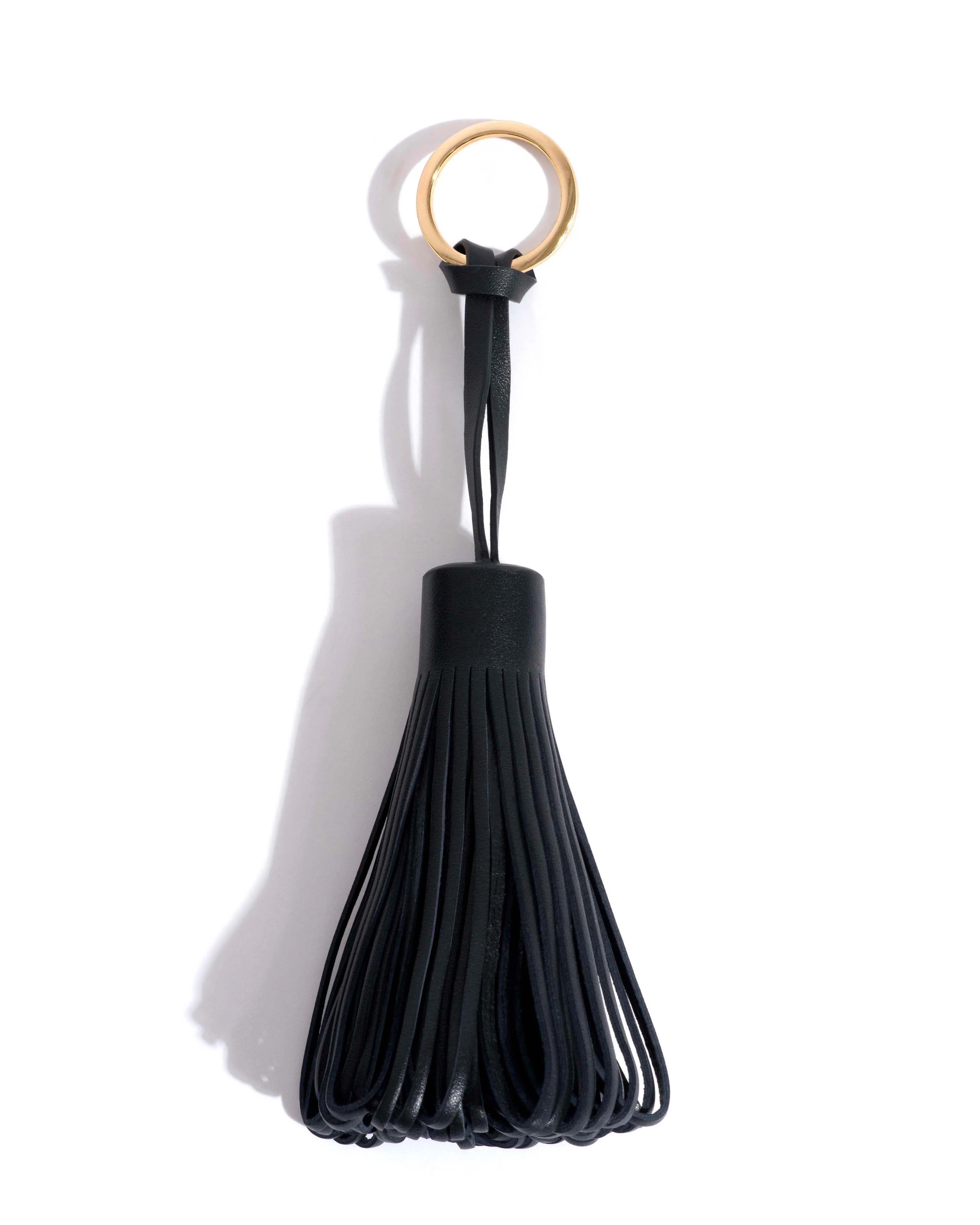 Katty fringe keyring Soft calf Black - Image 3