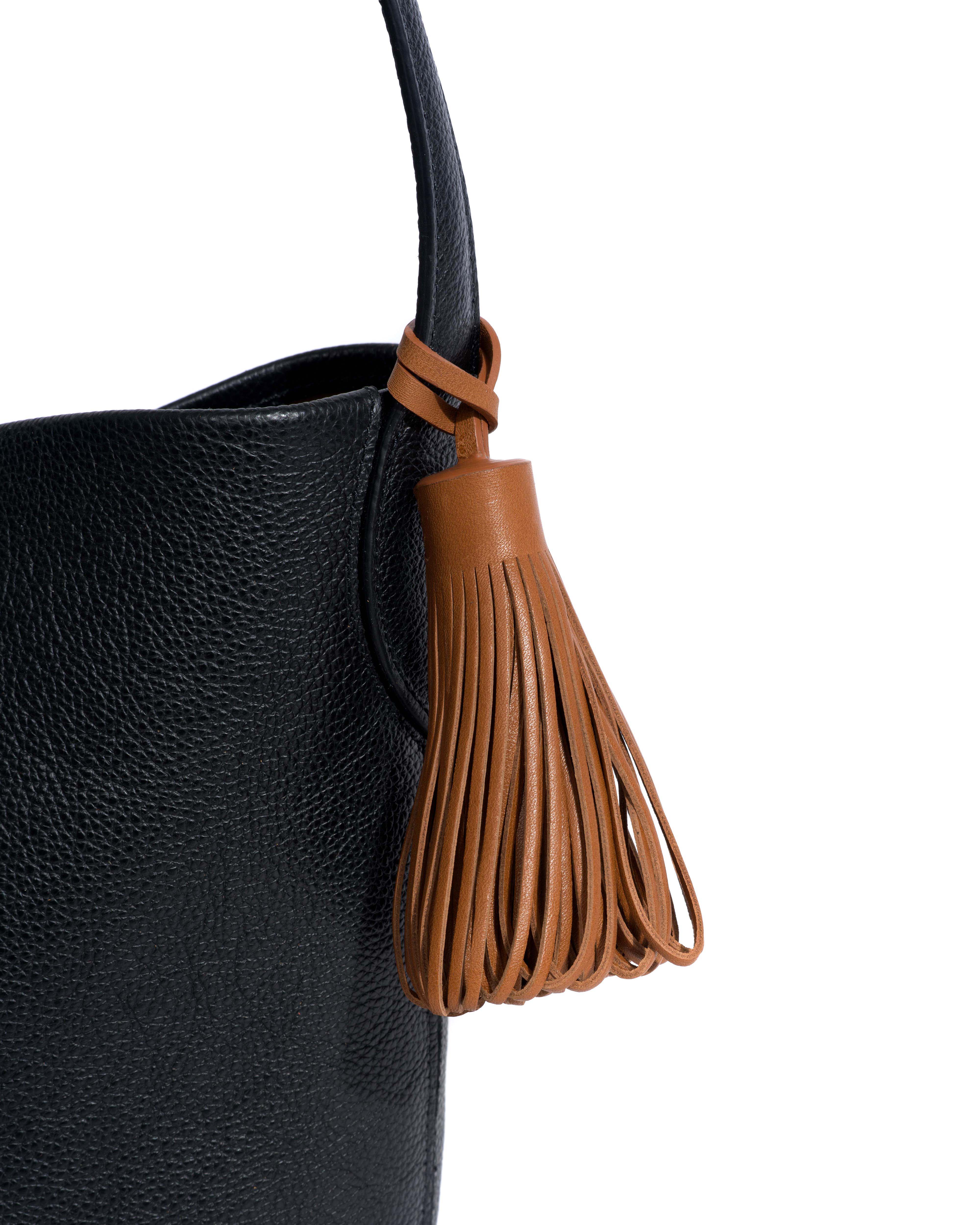 Katty fringe keyring Soft calf Camel - Image 2