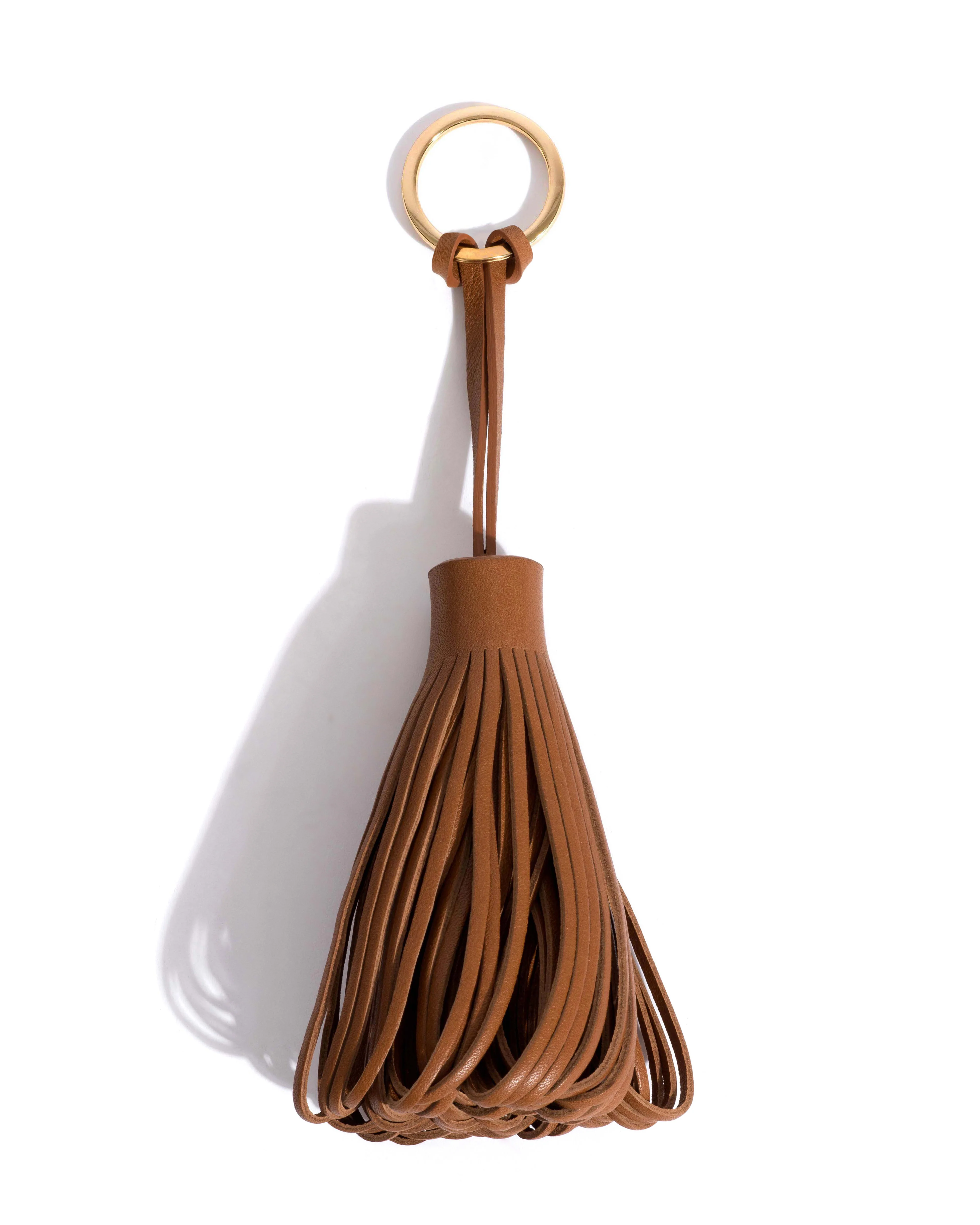 Katty fringe keyring Soft calf Camel - Image 3