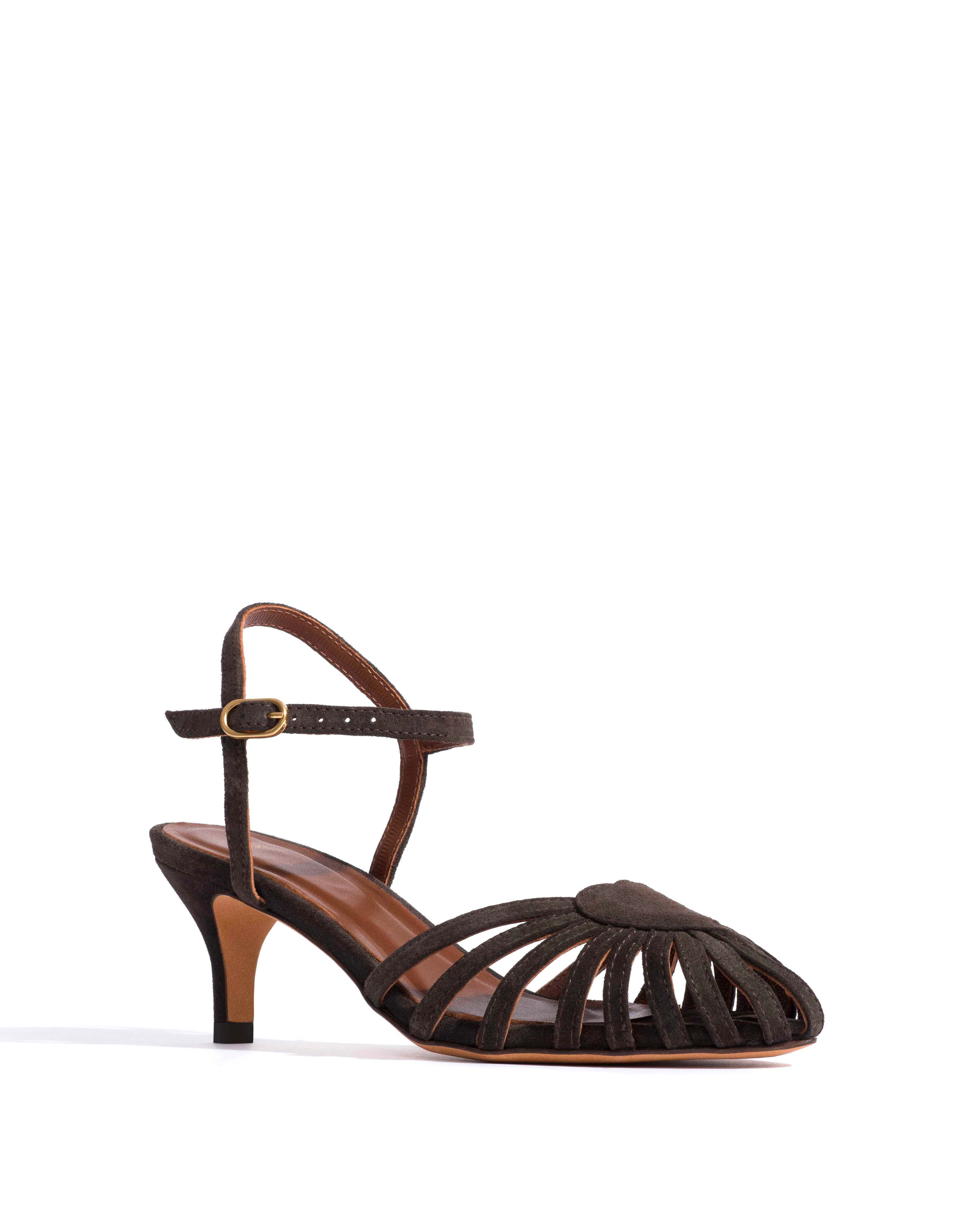 Keesha 55 Calf suede Espresso brown - Image 2