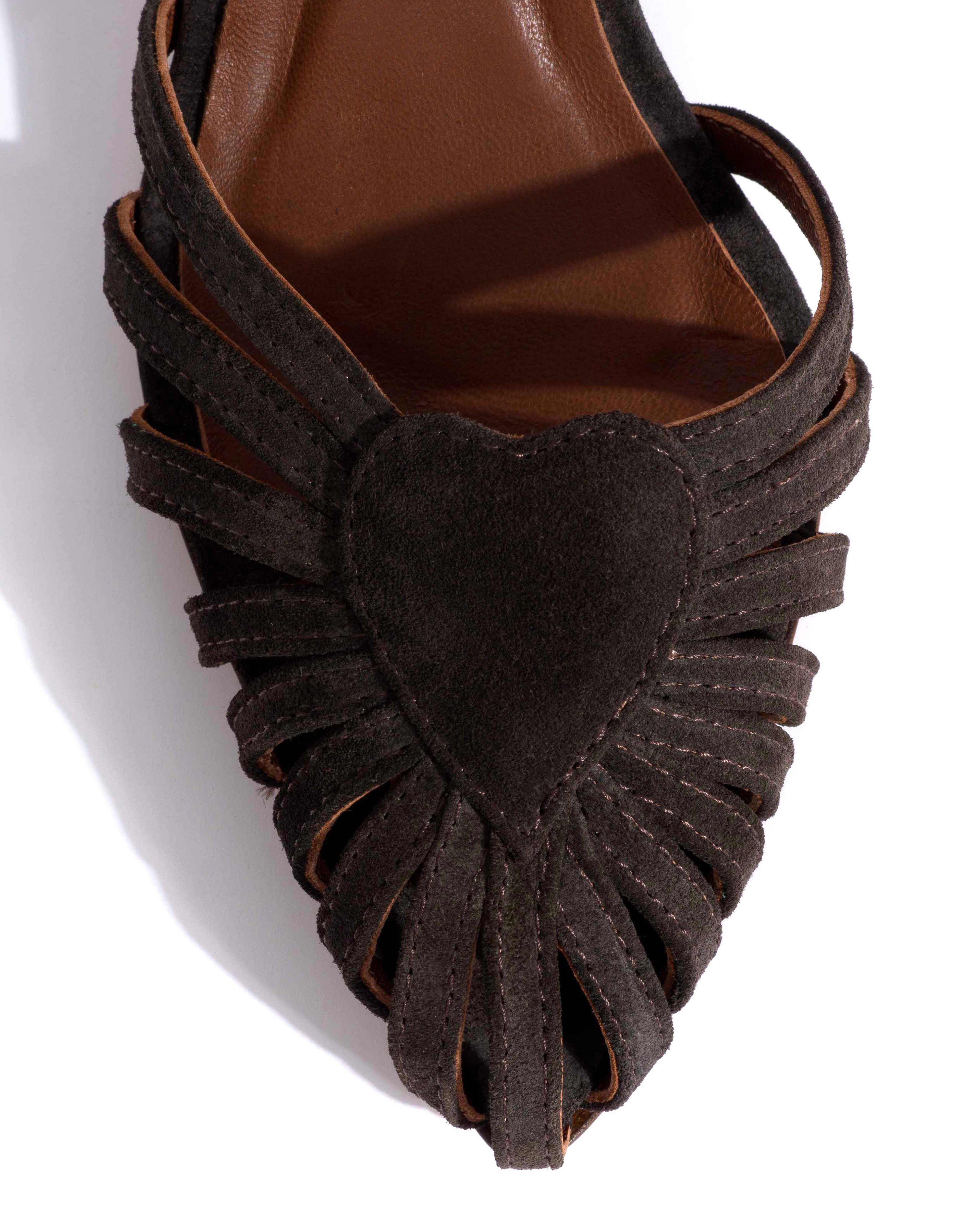 Keesha 55 Calf suede Espresso brown - Image 5
