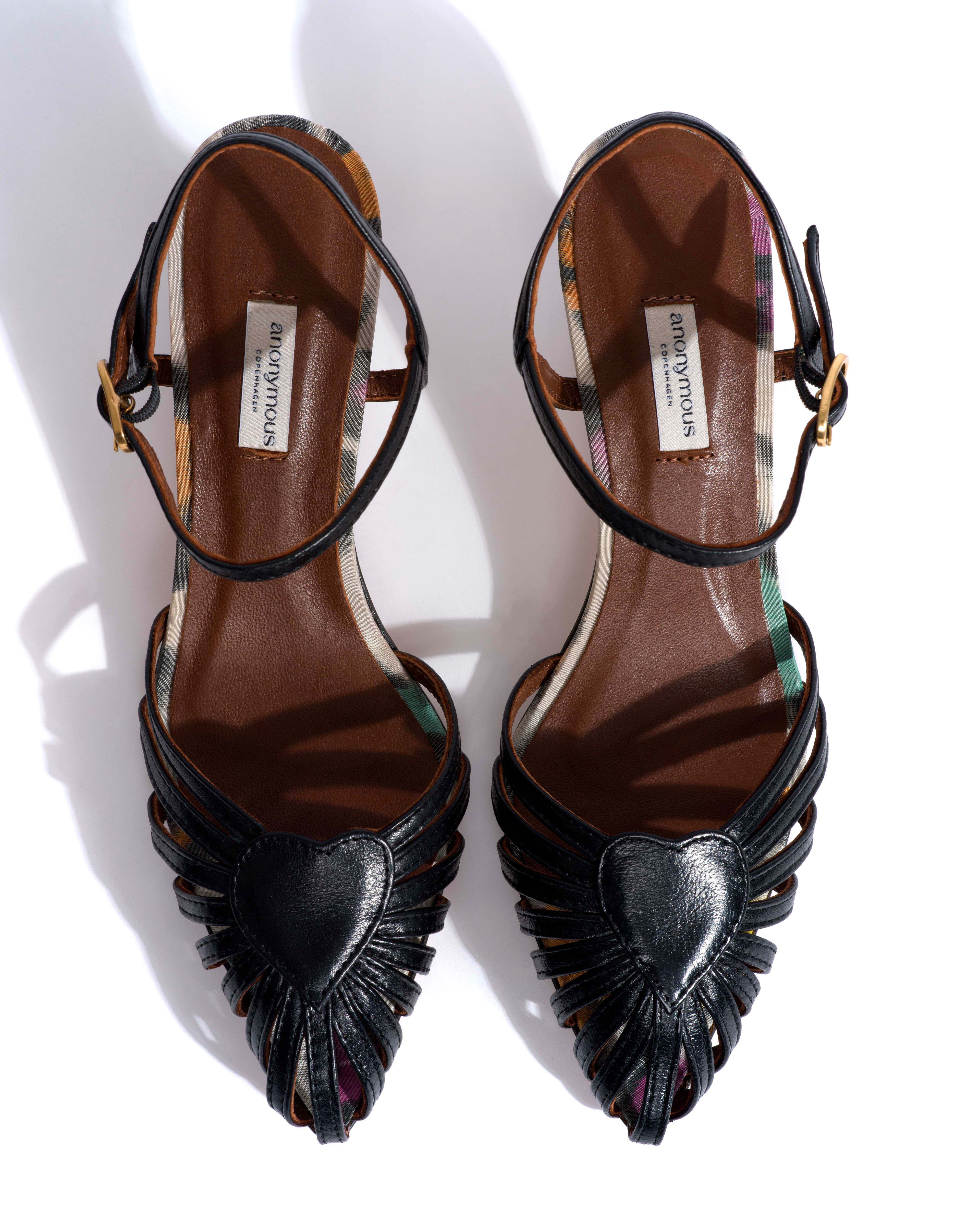 Keesha 55 Shiny lamb & satin print Black & multicolor leopard - Image 4