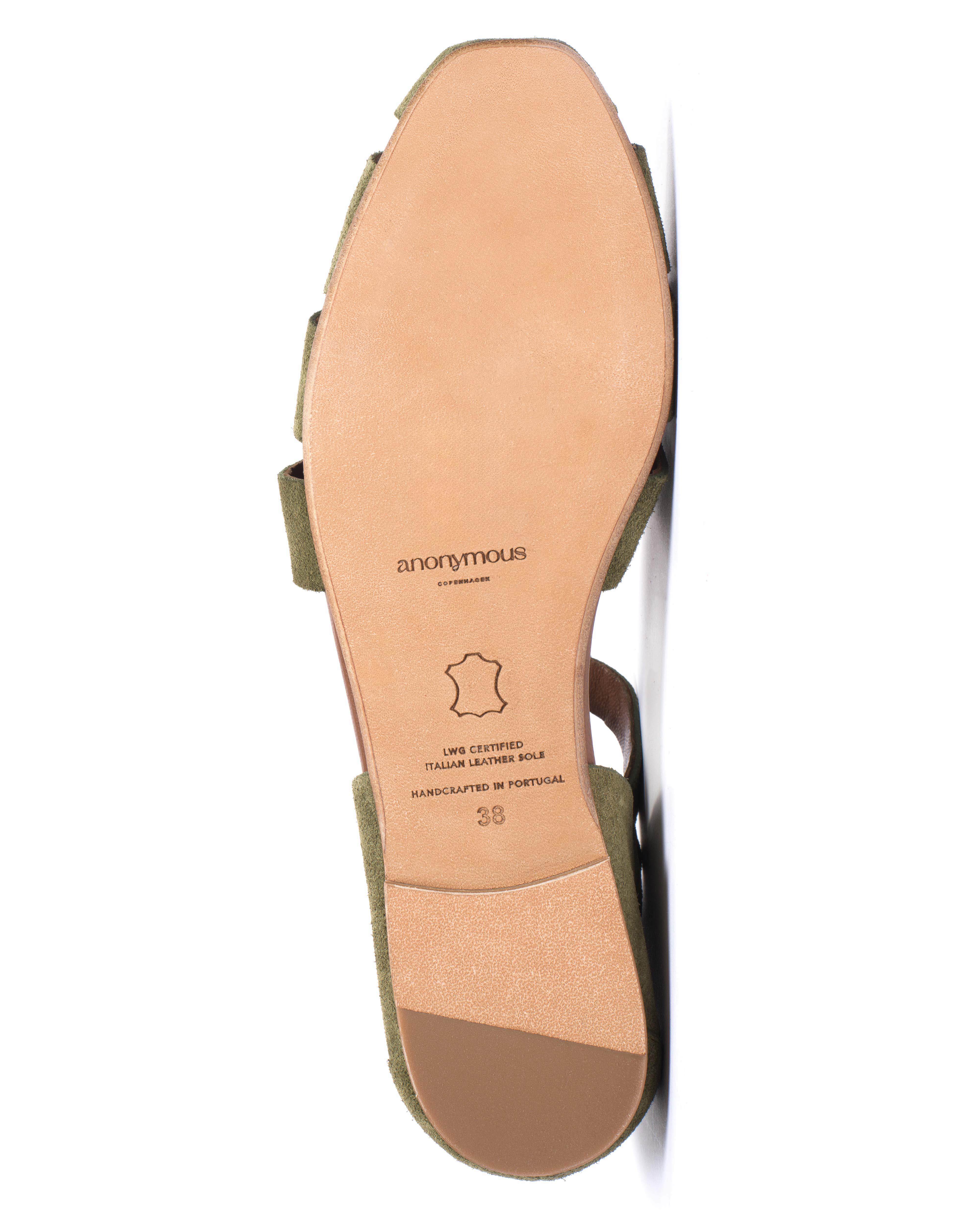 Lain flats Calf suede Olive green - Image 8