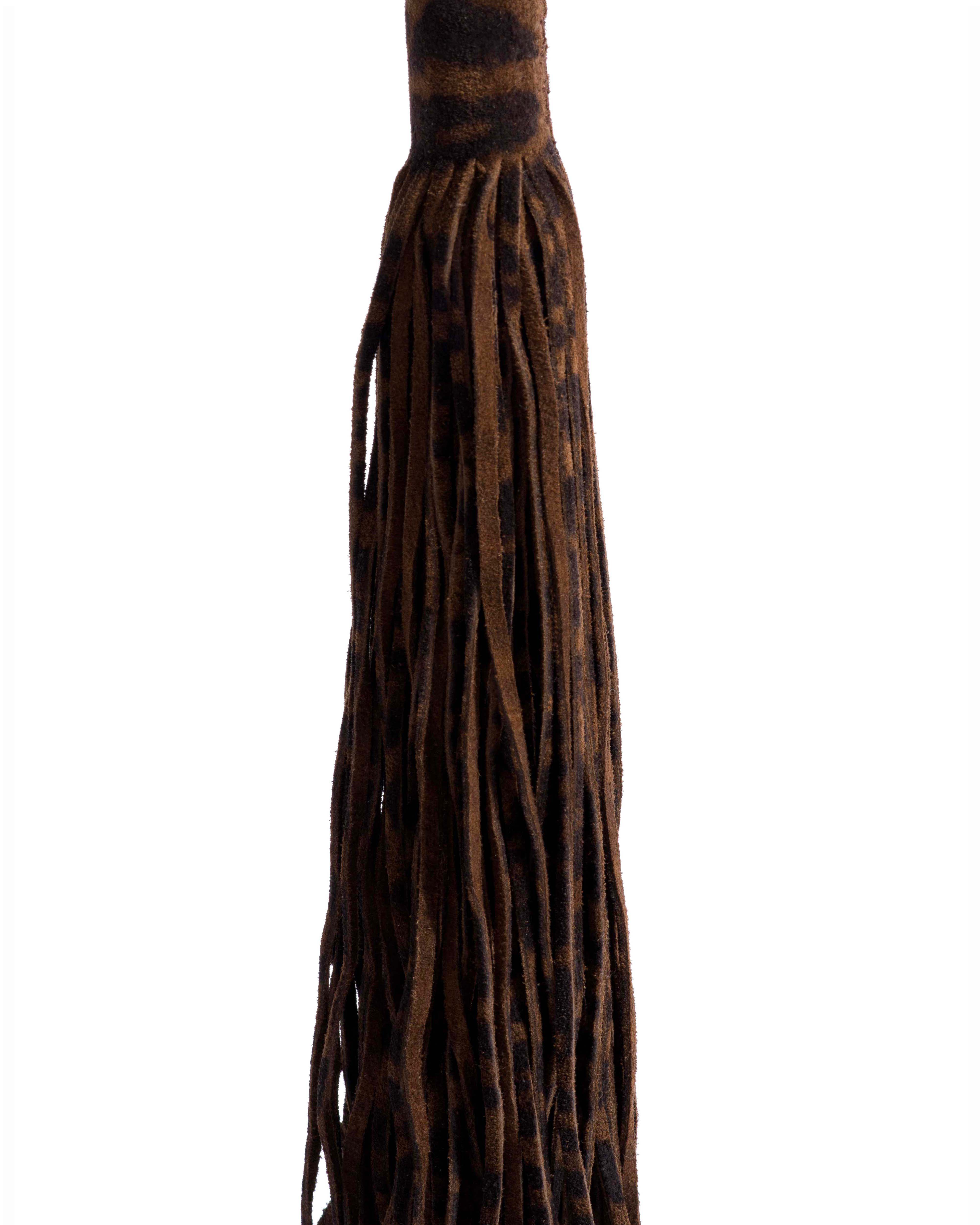 Langley fringe keyring Calf suede print Jaguar - Image 2