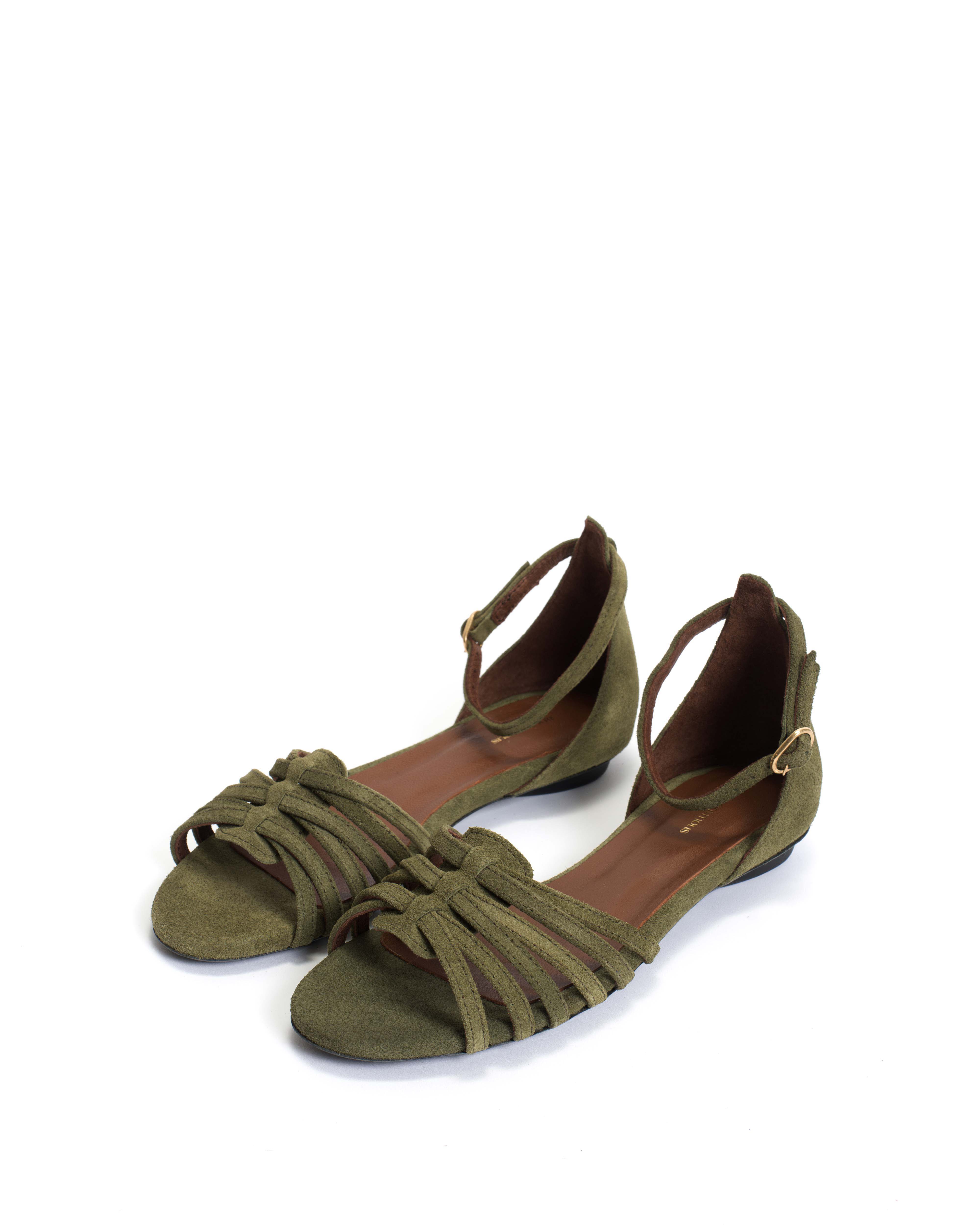 Mareike 10 Calf suede Olive green - Image 2