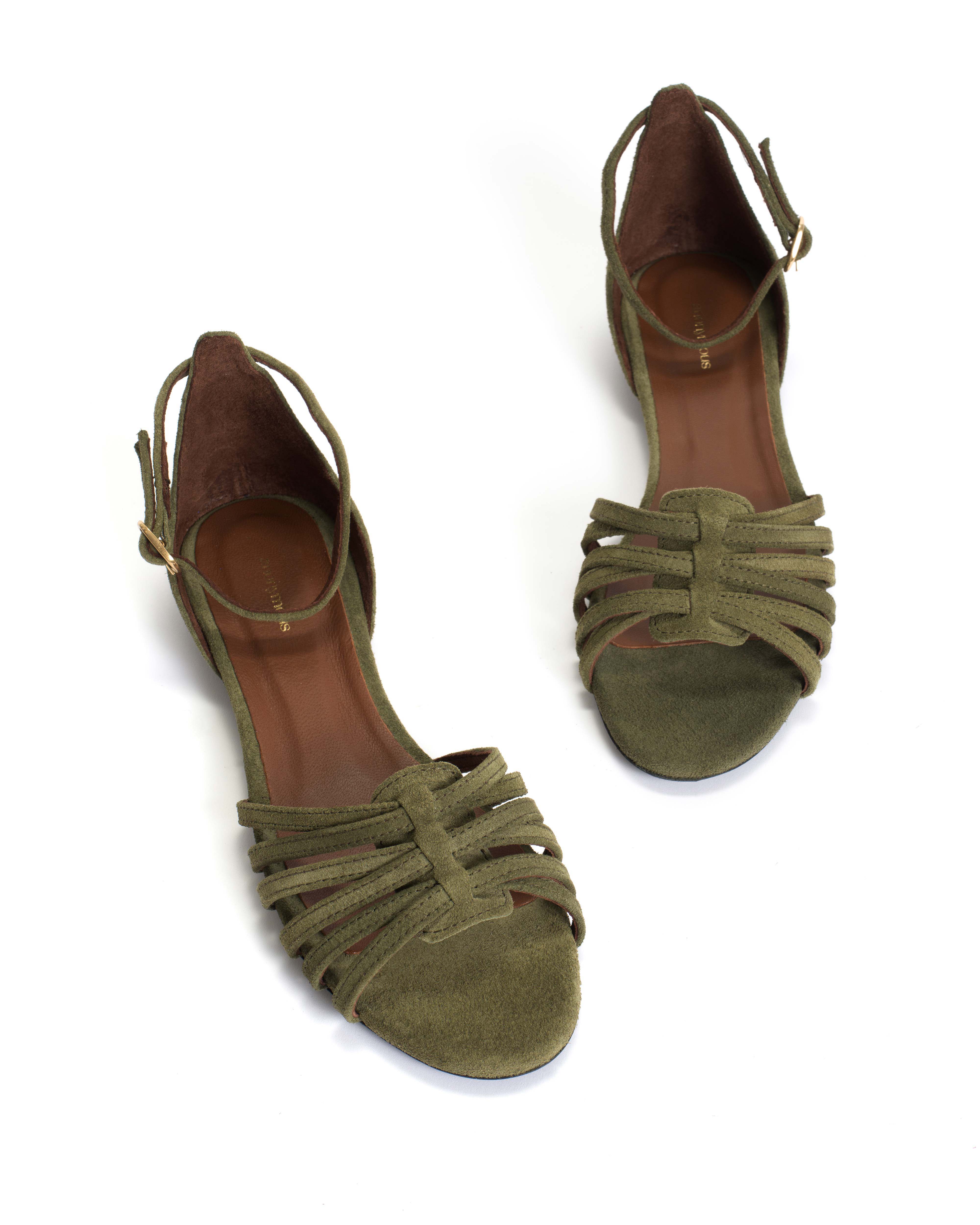 Mareike 10 Calf suede Olive green - Image 5