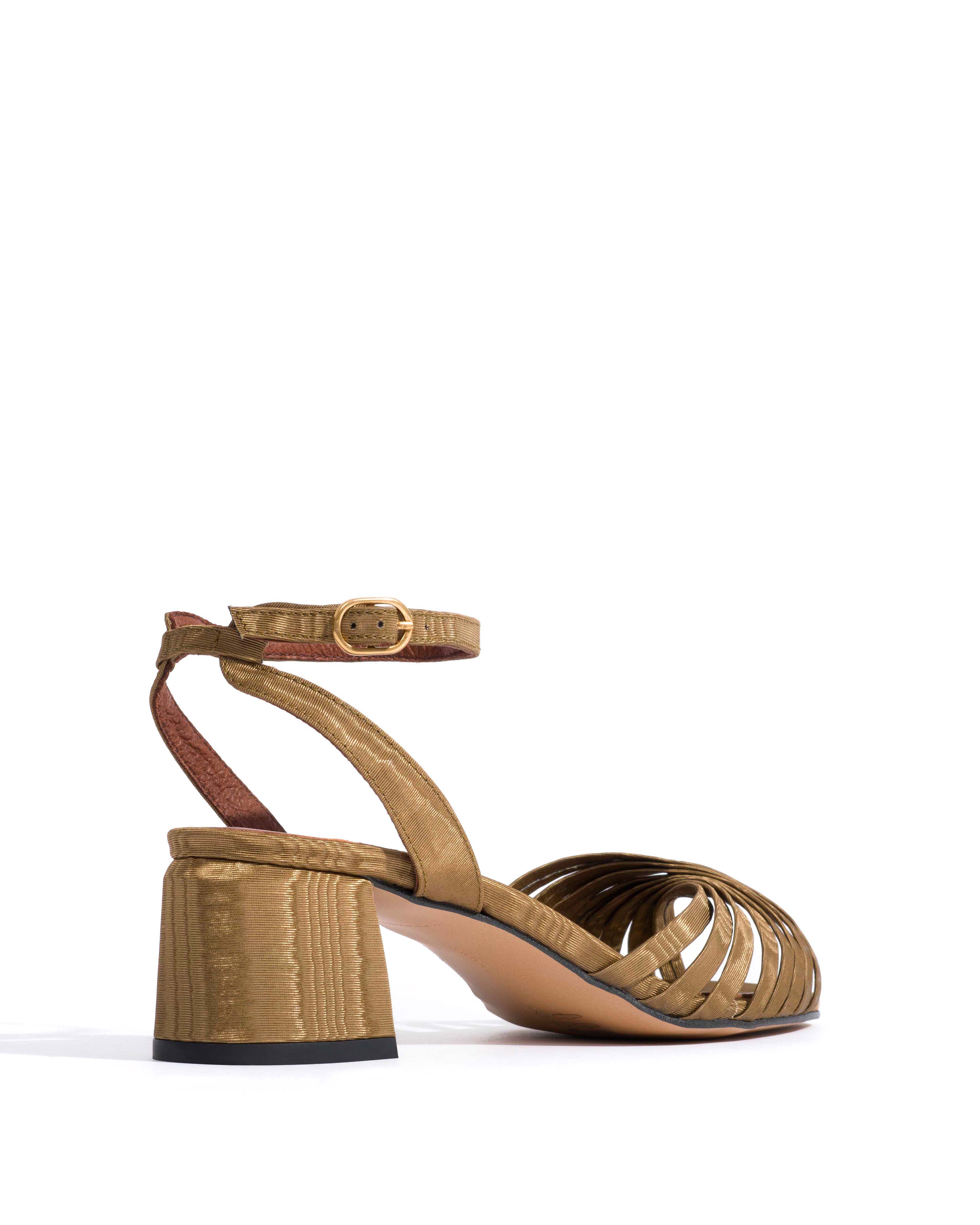 Margriet Glossy moire Khaki - Image 3