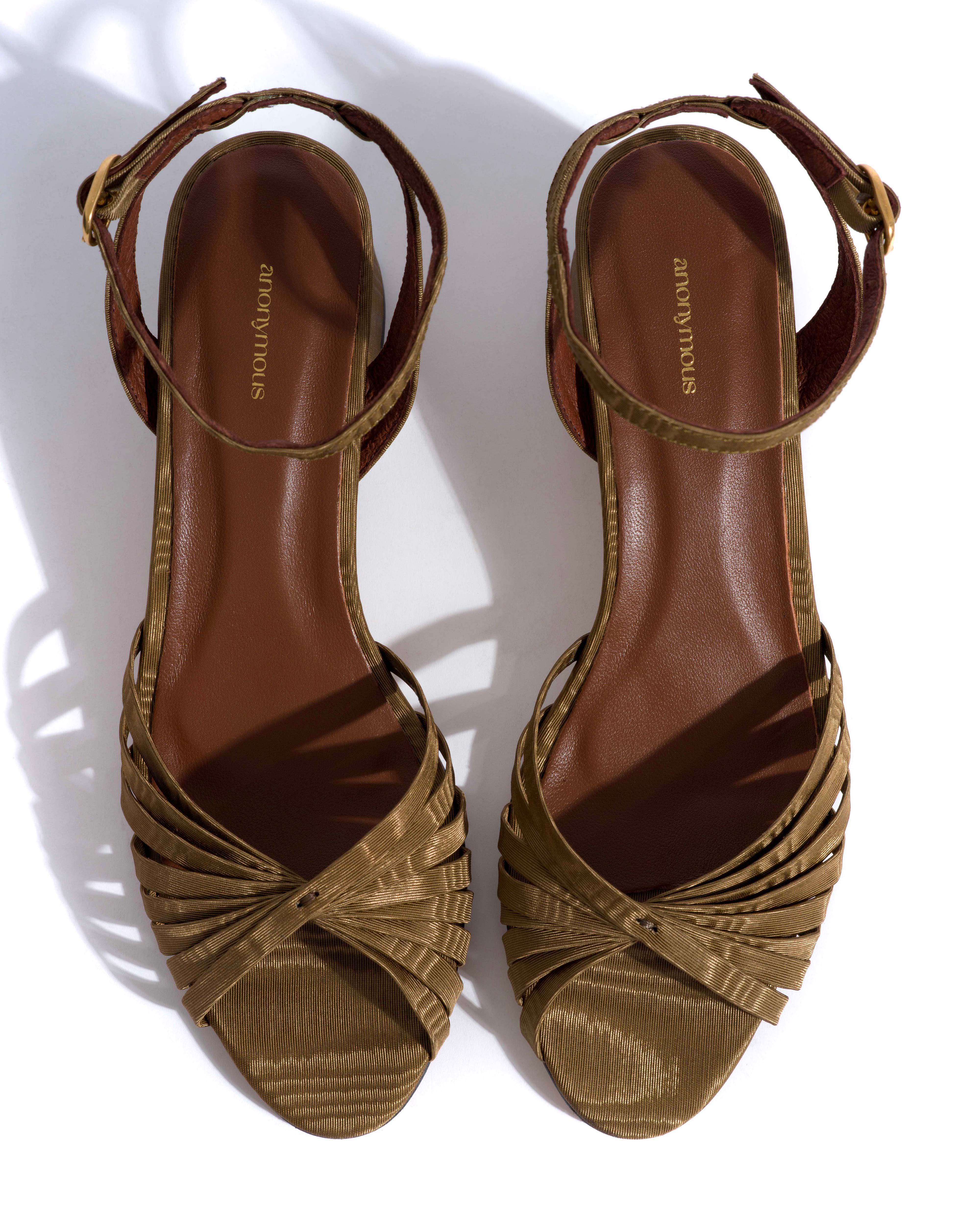 Margriet Glossy moire Khaki - Image 4